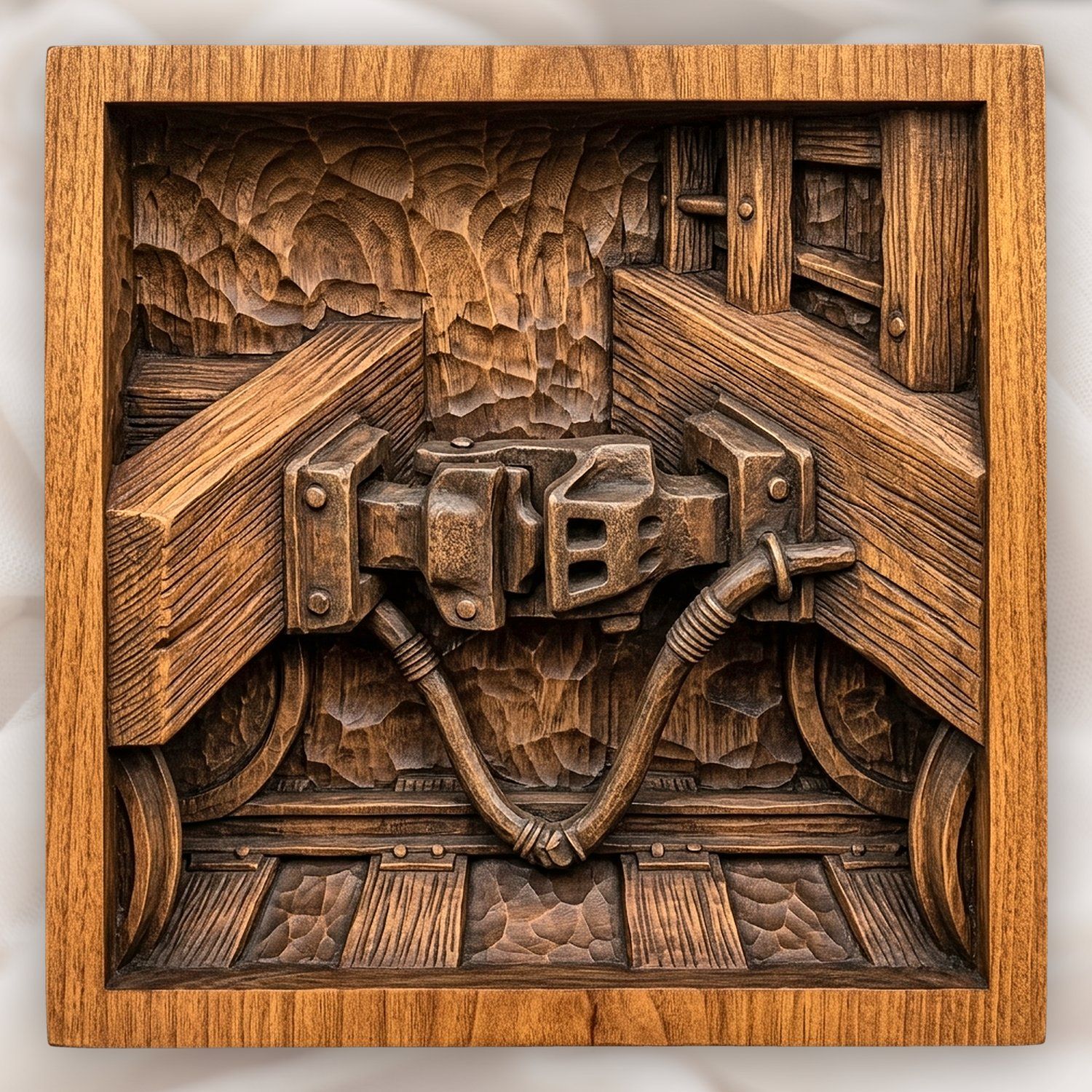 Vintage Train Link and Pin Coupler CNC Relief STL bas-relief STL design