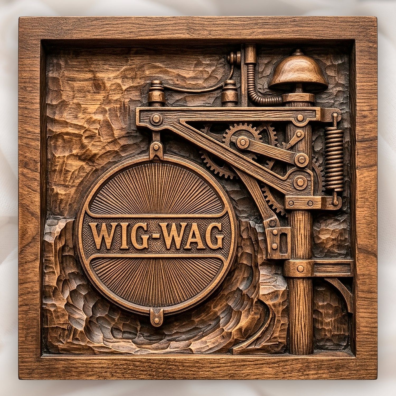 Vintage Wig-Wag Signal CNC Relief STL bas-relief STL design