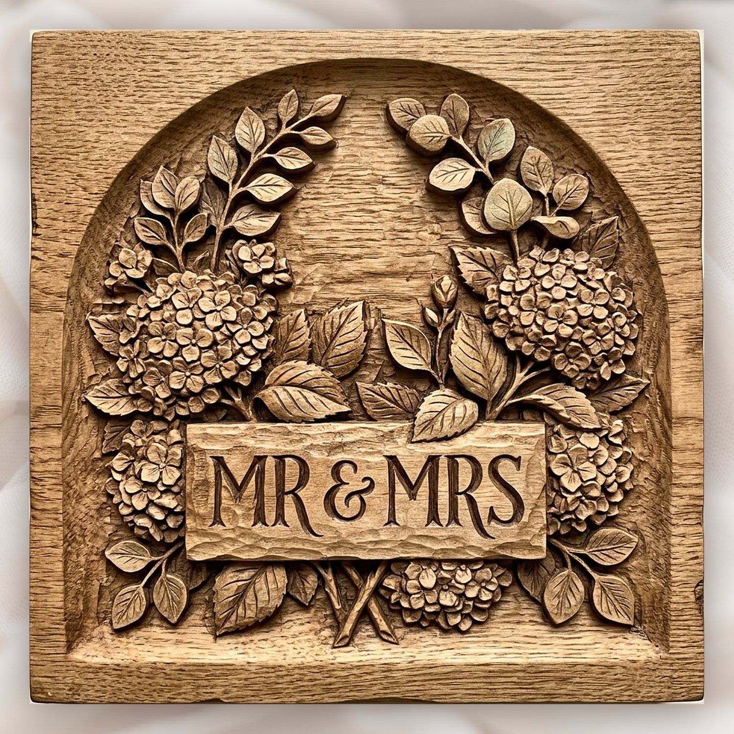 Wedding Hydrangea Anniversary Sign CNC Relief STL bas-relief STL design