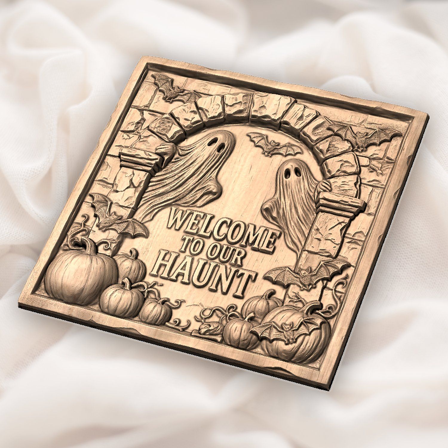 Welcome to Our Haunt Halloween Ghosts CNC Relief STL bas-relief STL — view 5