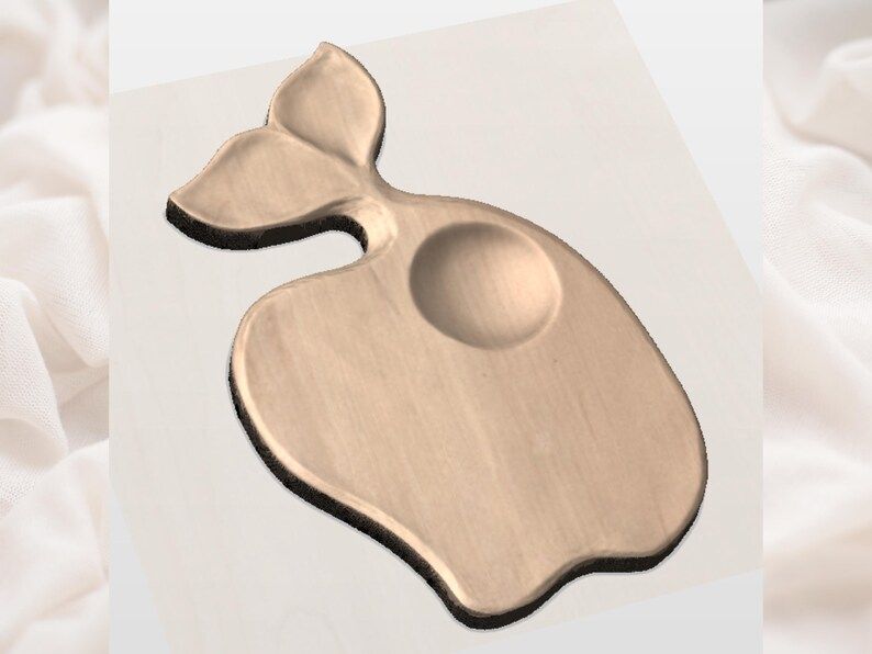 Whale Tail Serving Board STL with Dip Bowl for CNC Carving bas-relief STL — view 2