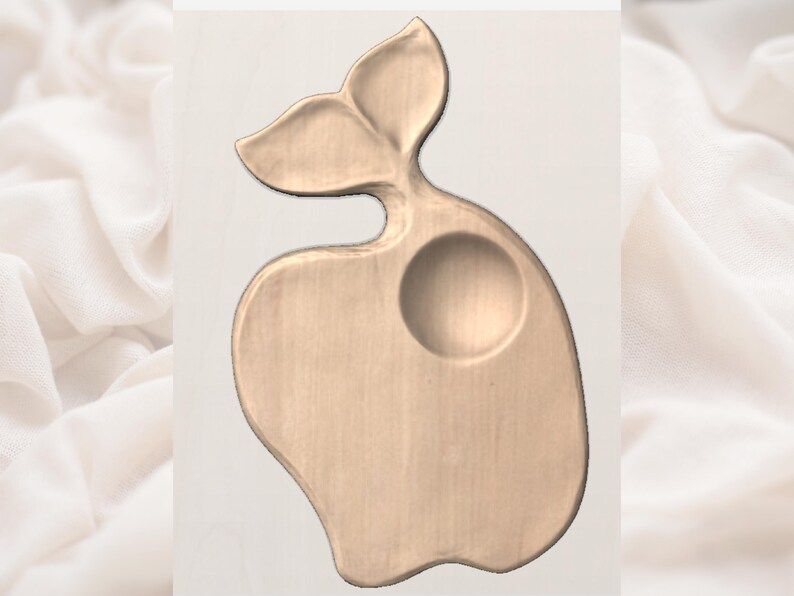 Whale Tail Serving Board STL with Dip Bowl for CNC Carving bas-relief STL — view 3