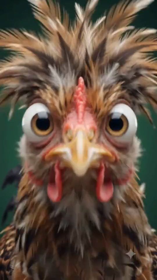 Whimsical Crazy Chicken Portrait CNC Relief STL bas-relief STL — view 5