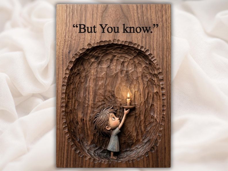 Child With a Candle "But You Know" Bas-Relief STL bas-relief STL design