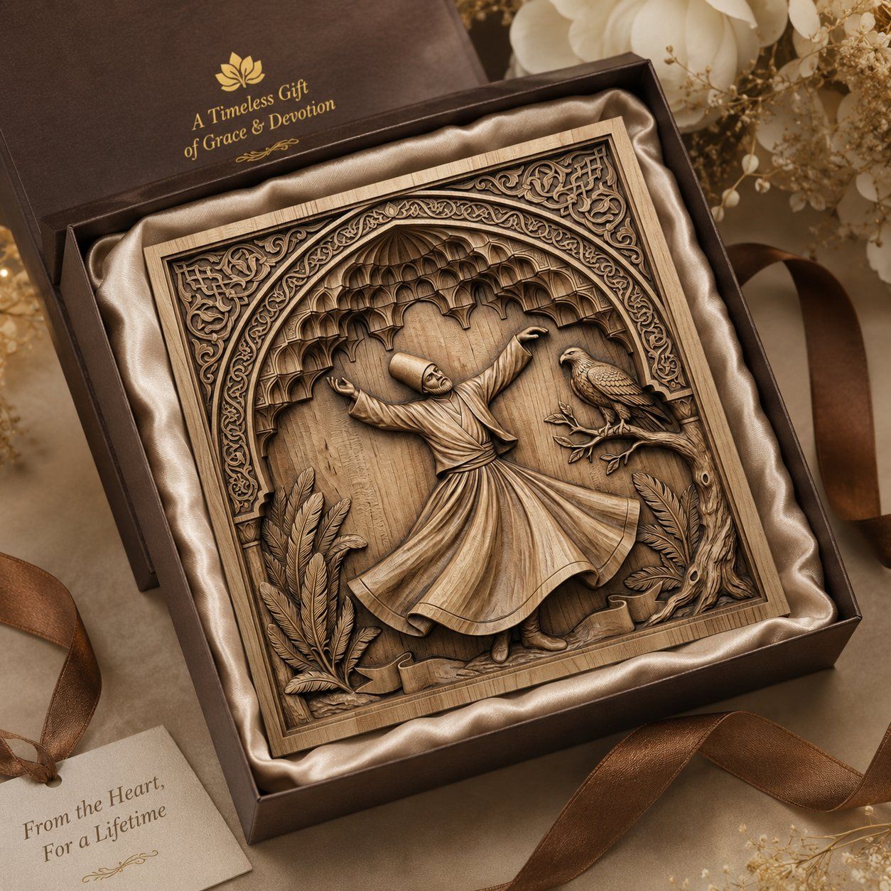 Whirling Dervish Sufi Art CNC Relief STL bas-relief STL — view 8