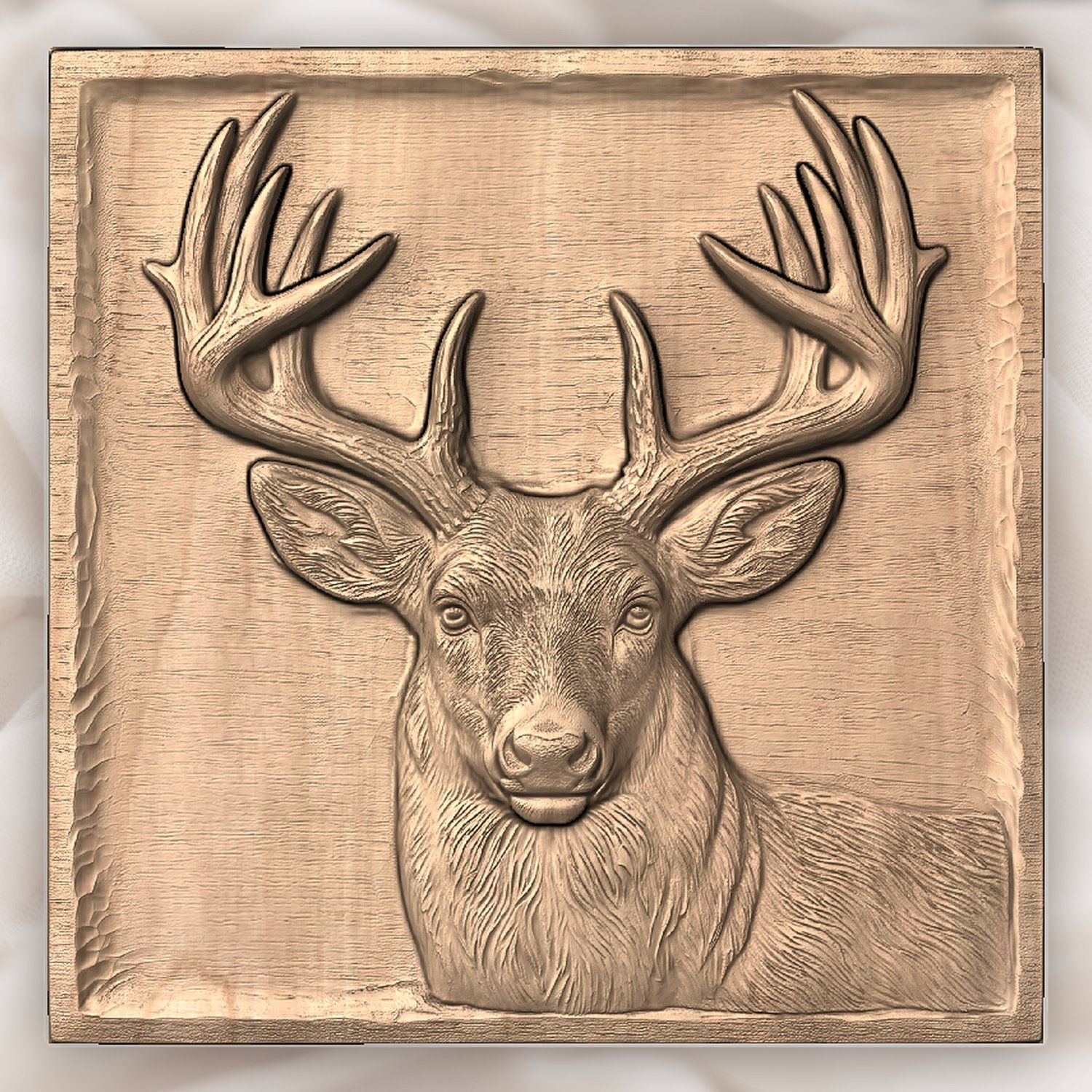 Whitetail Buck Deer CNC Relief STL bas-relief STL — view 4