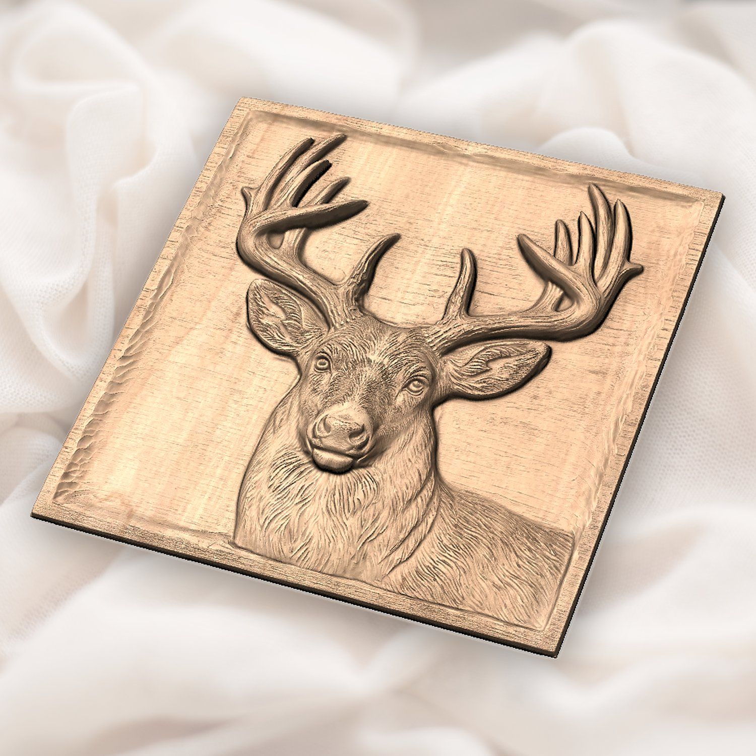 Whitetail Buck Deer CNC Relief STL bas-relief STL — view 5