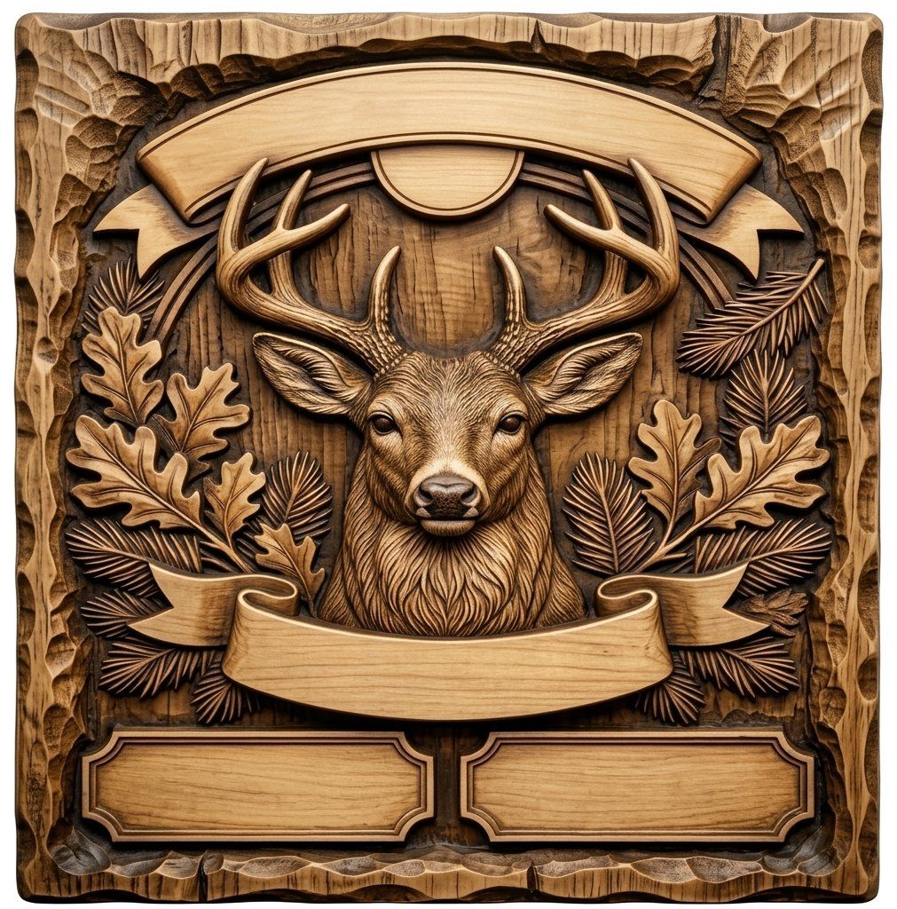 Whitetail Deer Buck CNC Relief STL bas-relief STL — view 14