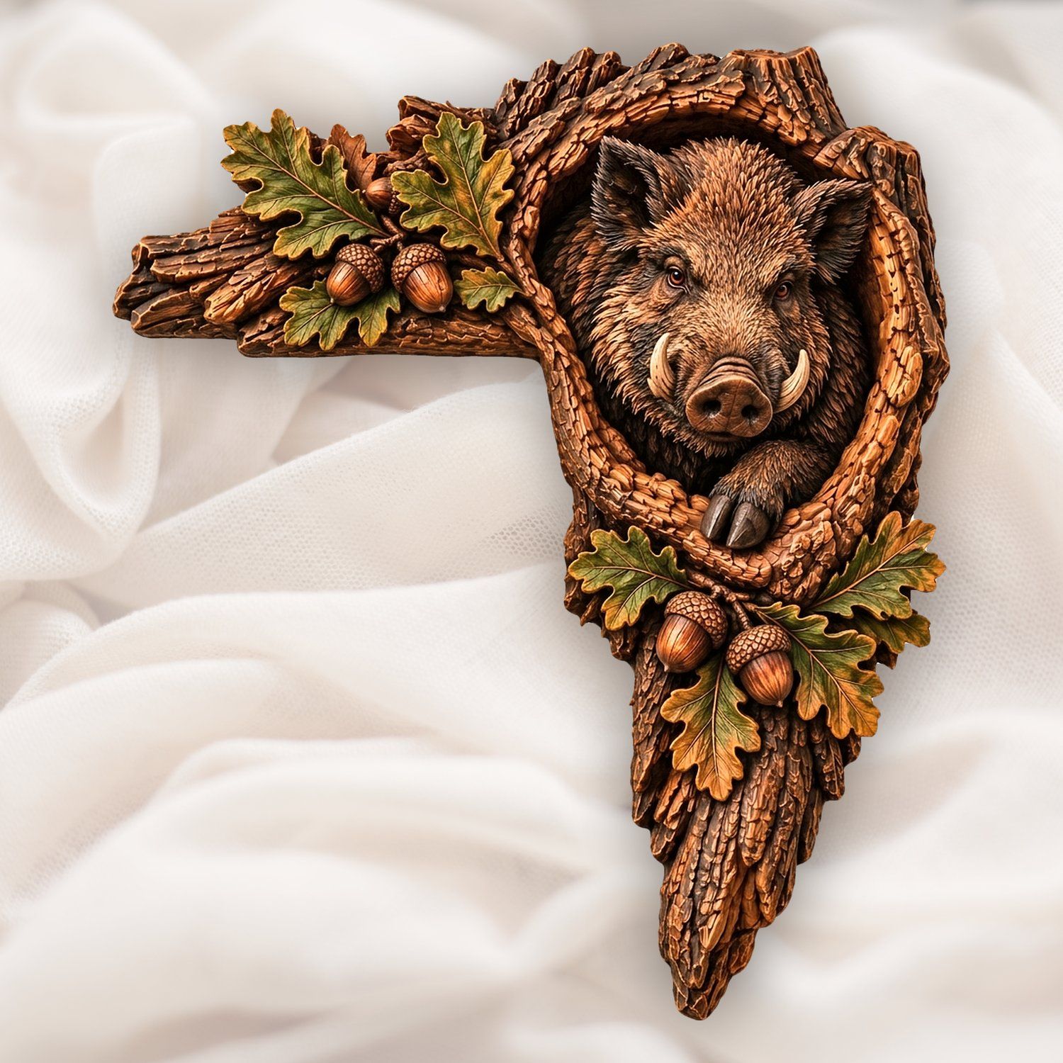 Wild Boar Door Frame Corner Decor CNC Relief STL bas-relief STL — view 4