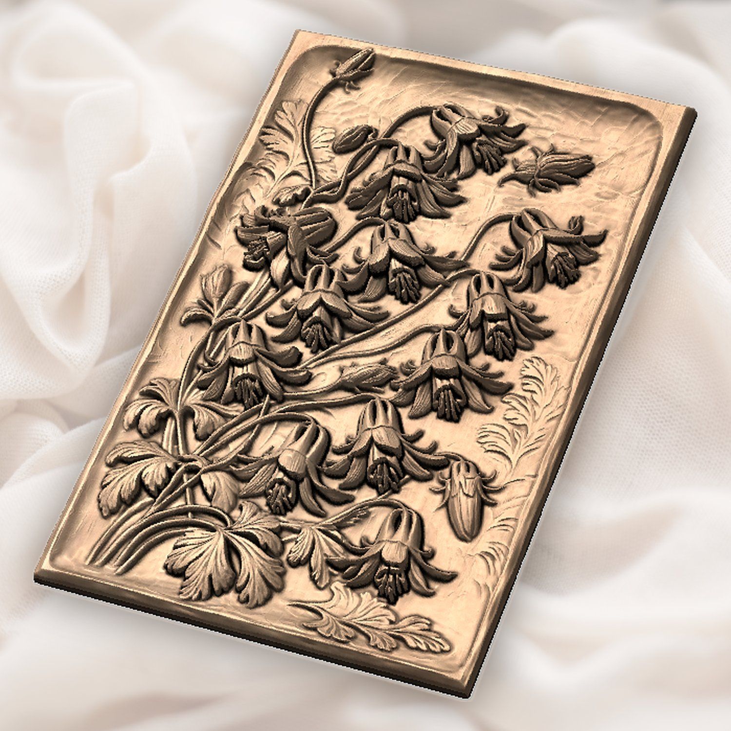 Wild Columbine Flower Bouquet CNC Relief STL bas-relief STL — view 6