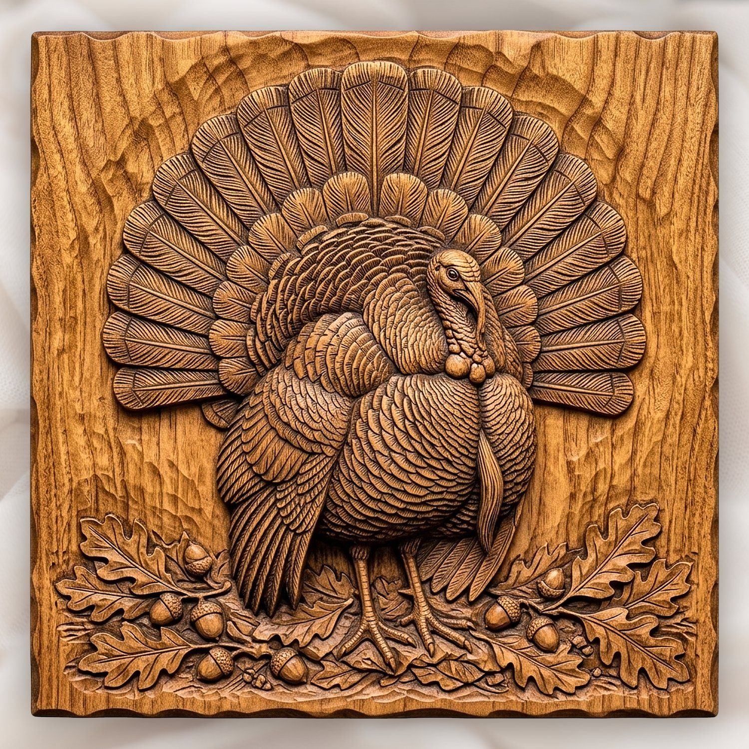 Wild Turkey Harvest CNC Relief STL bas-relief STL design