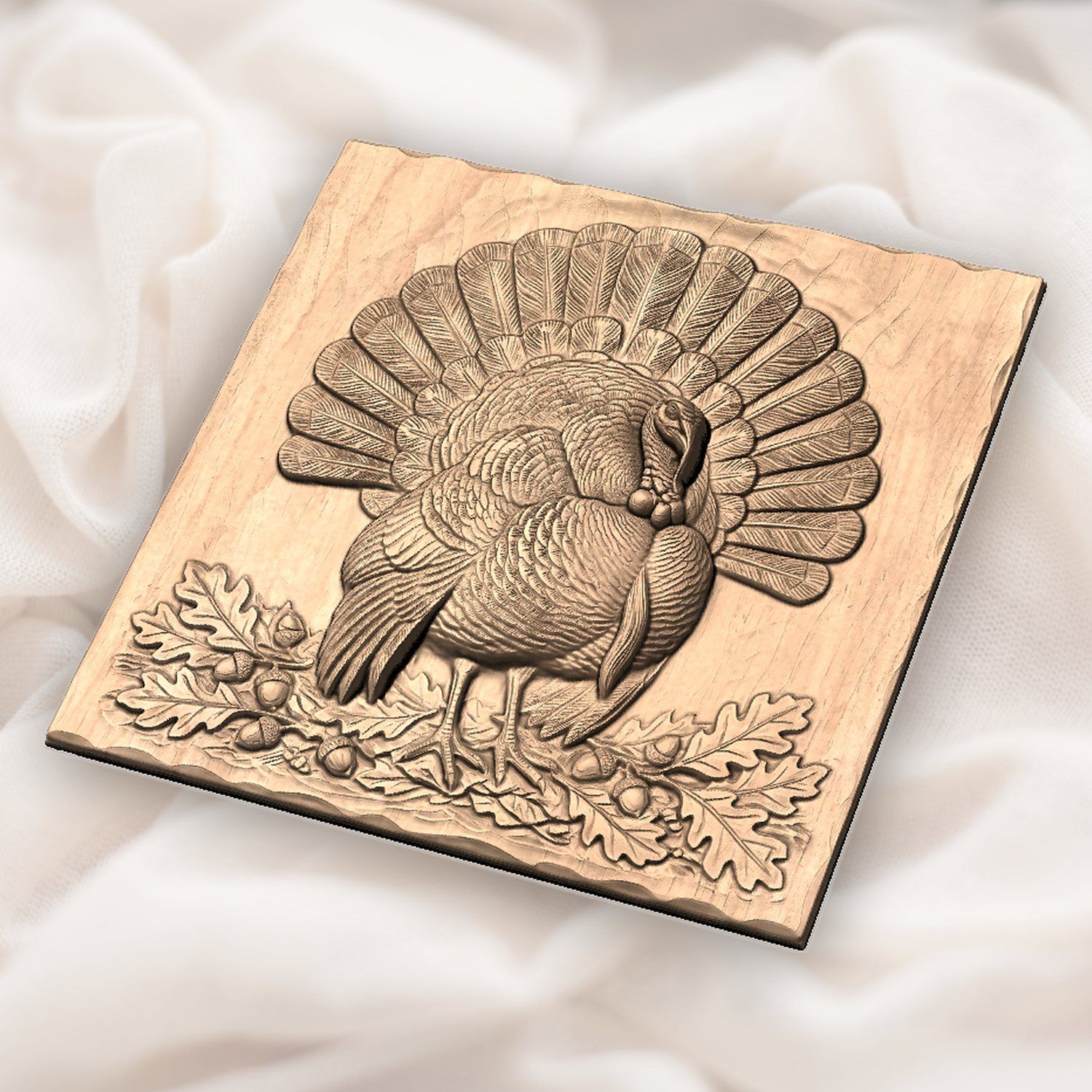 Wild Turkey Harvest CNC Relief STL bas-relief STL — view 5