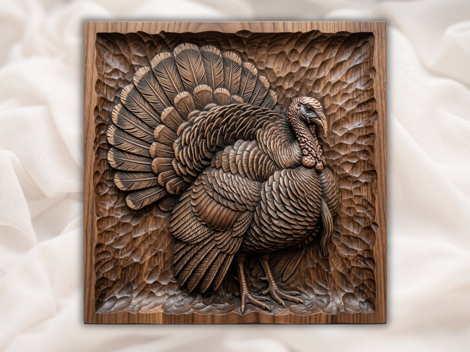 Wild Turkey Hunting Trophy CNC Relief STL bas-relief STL — view 2