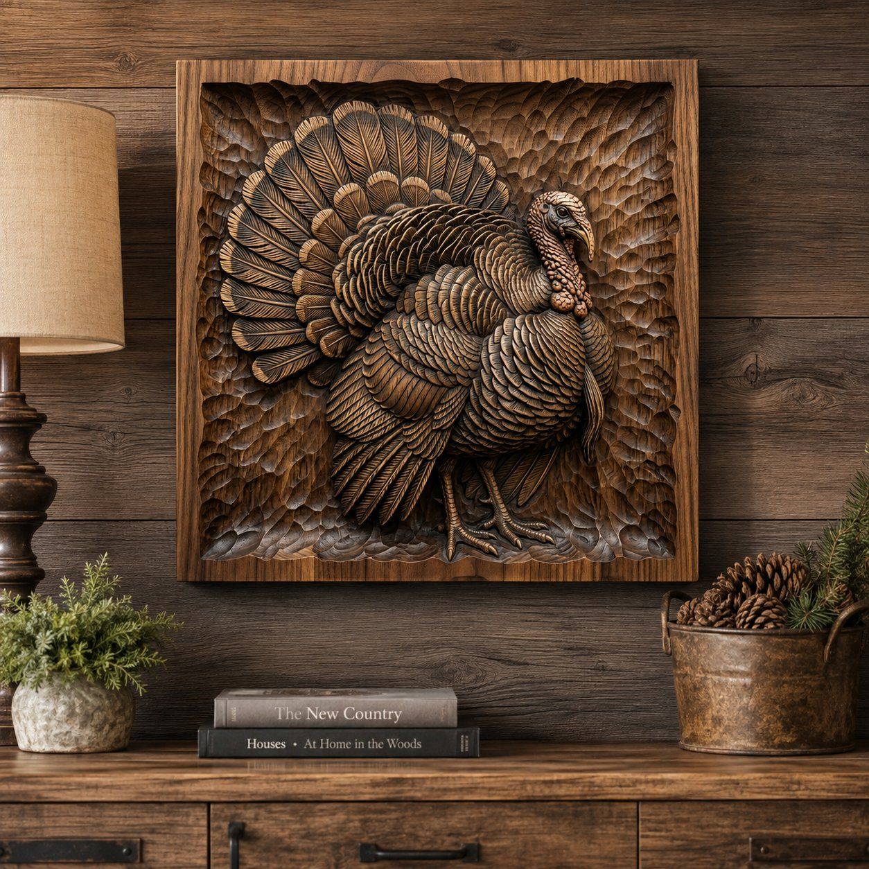 Wild Turkey Hunting Trophy CNC Relief STL bas-relief STL — view 6