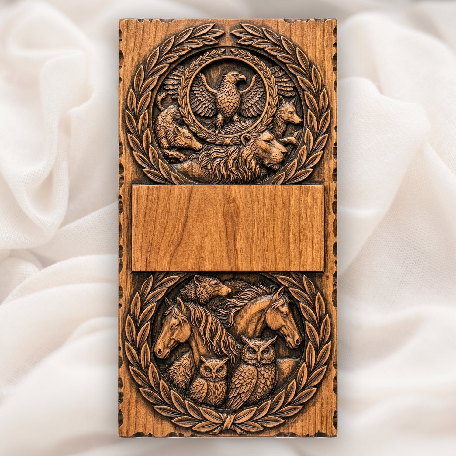Wildlife Animal Doorbell Backing Plate CNC Relief STL bas-relief STL — view 9