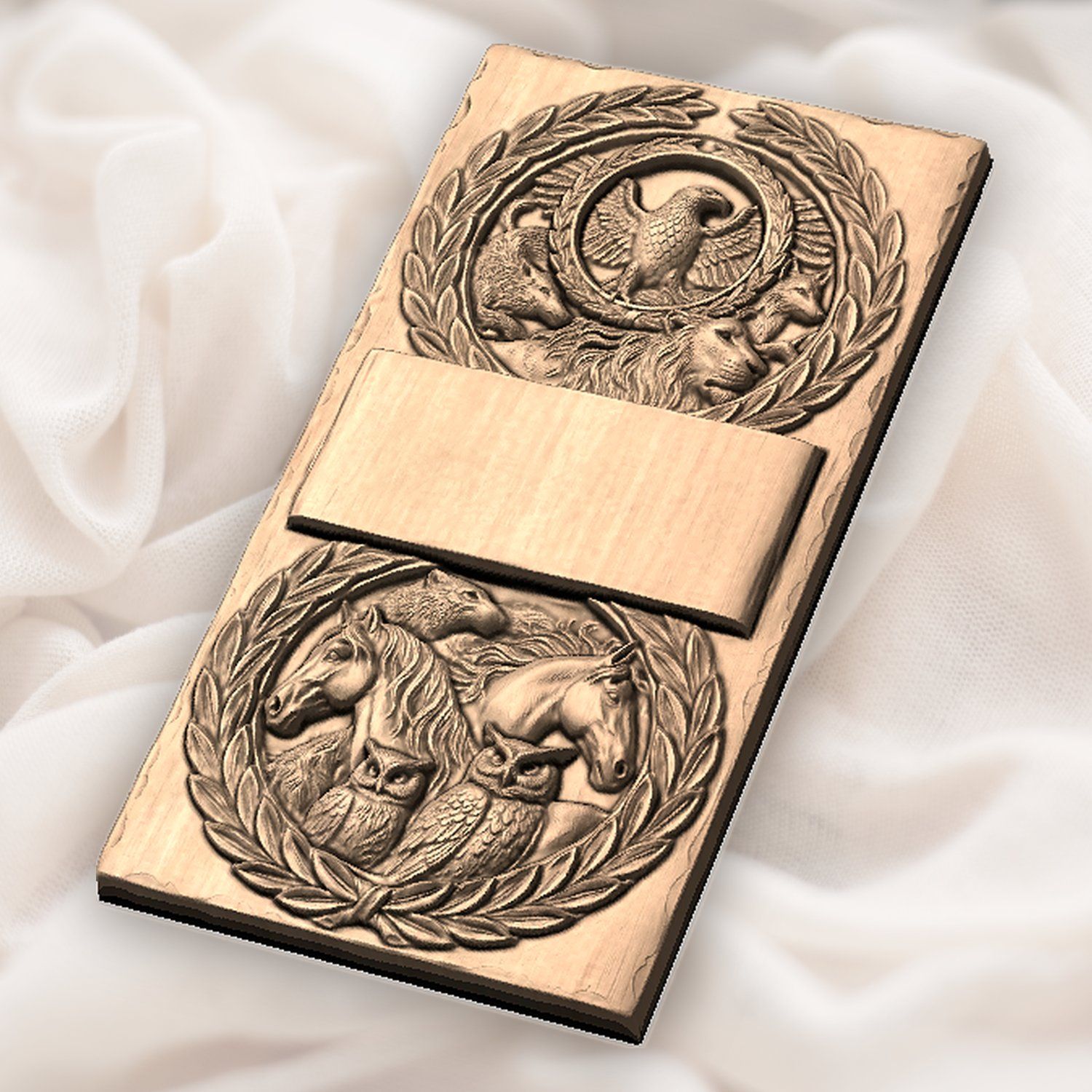 Wildlife Animal Doorbell Backing Plate CNC Relief STL bas-relief STL — view 5