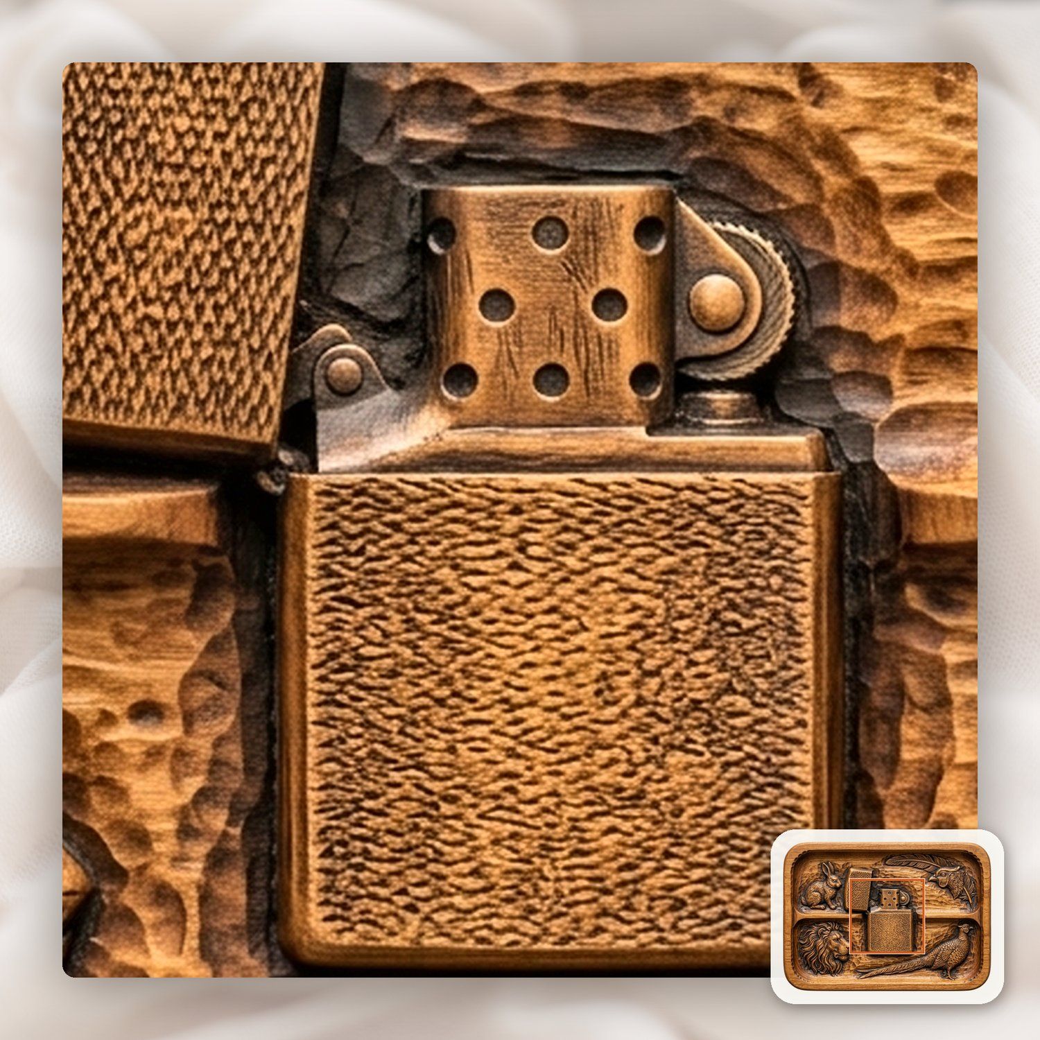 Wildlife Lighter Panel CNC Relief STL bas-relief STL — view 11