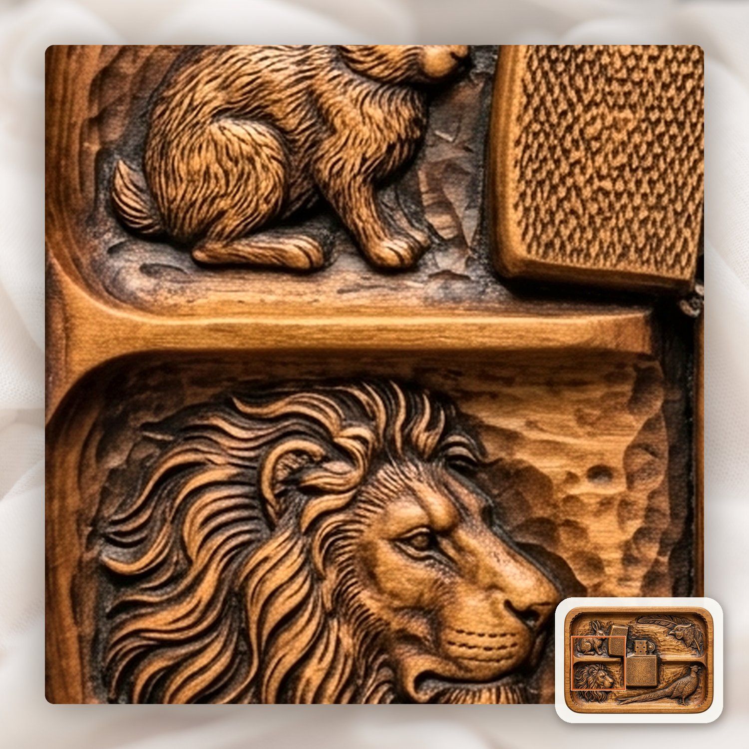 Wildlife Lighter Panel CNC Relief STL bas-relief STL — view 12