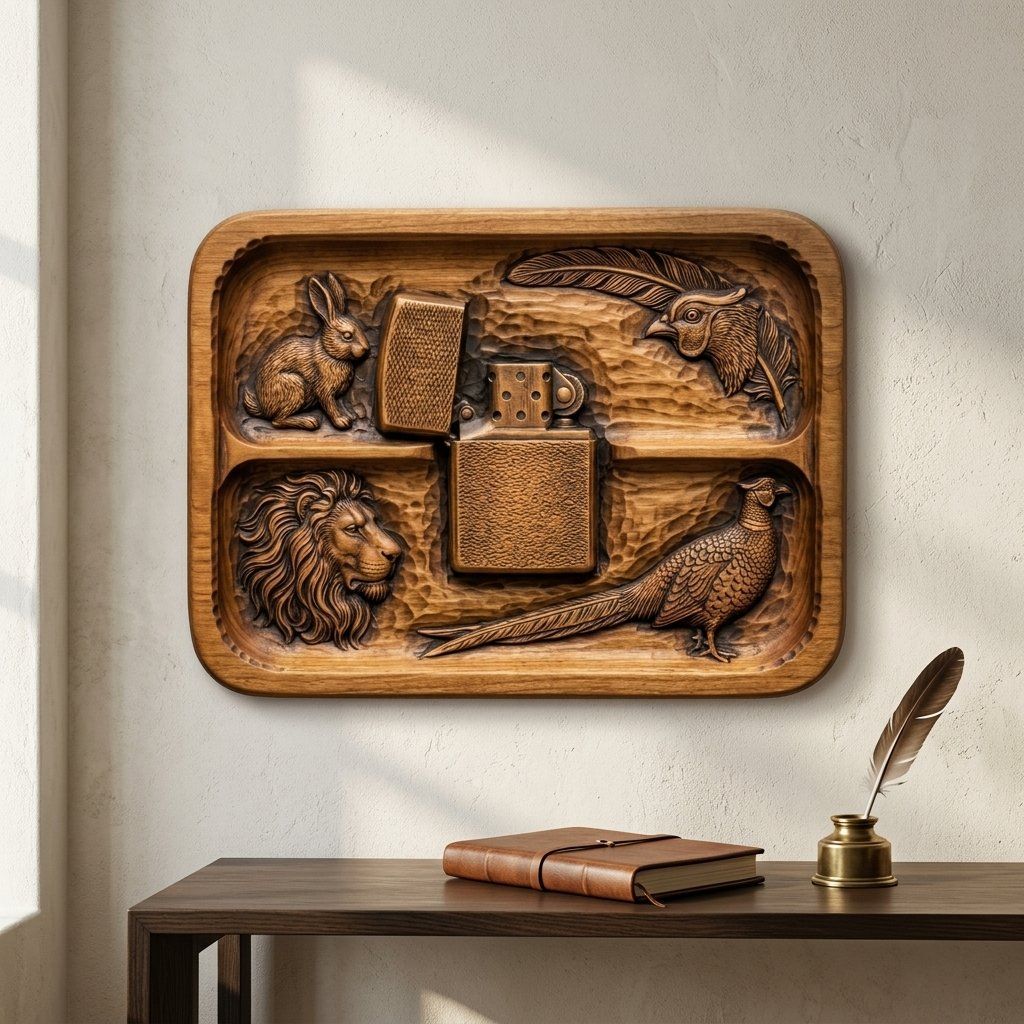 Wildlife Lighter Panel CNC Relief STL bas-relief STL — view 13
