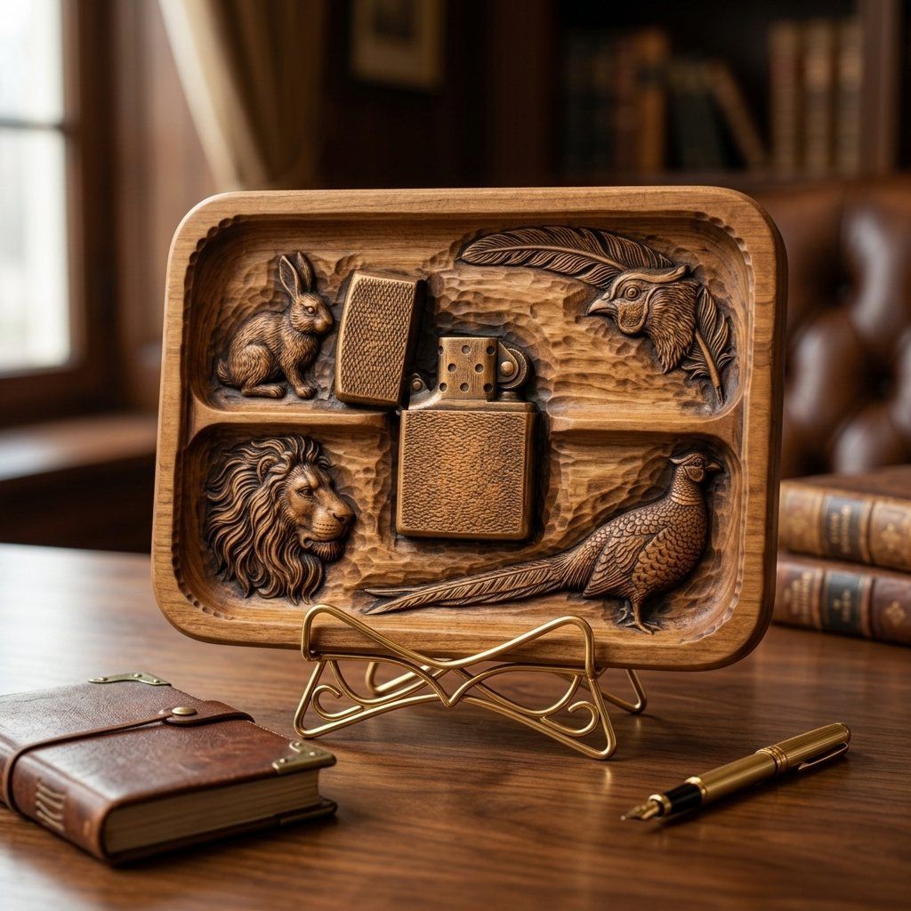 Wildlife Lighter Panel CNC Relief STL bas-relief STL — view 14