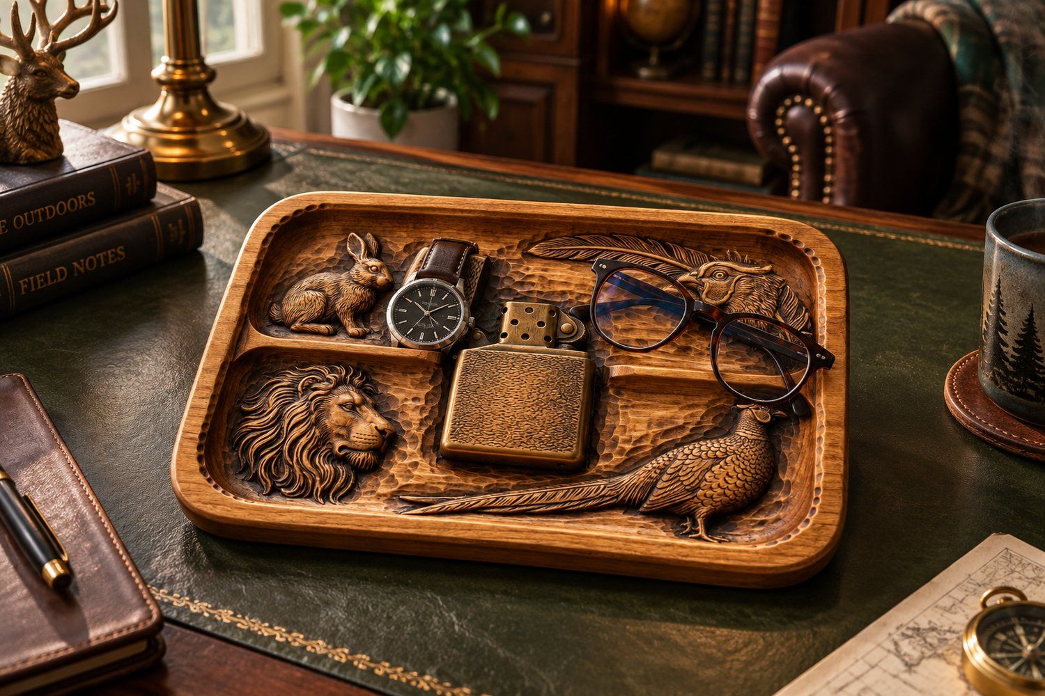 Wildlife Lighter Panel CNC Relief STL bas-relief STL — view 17
