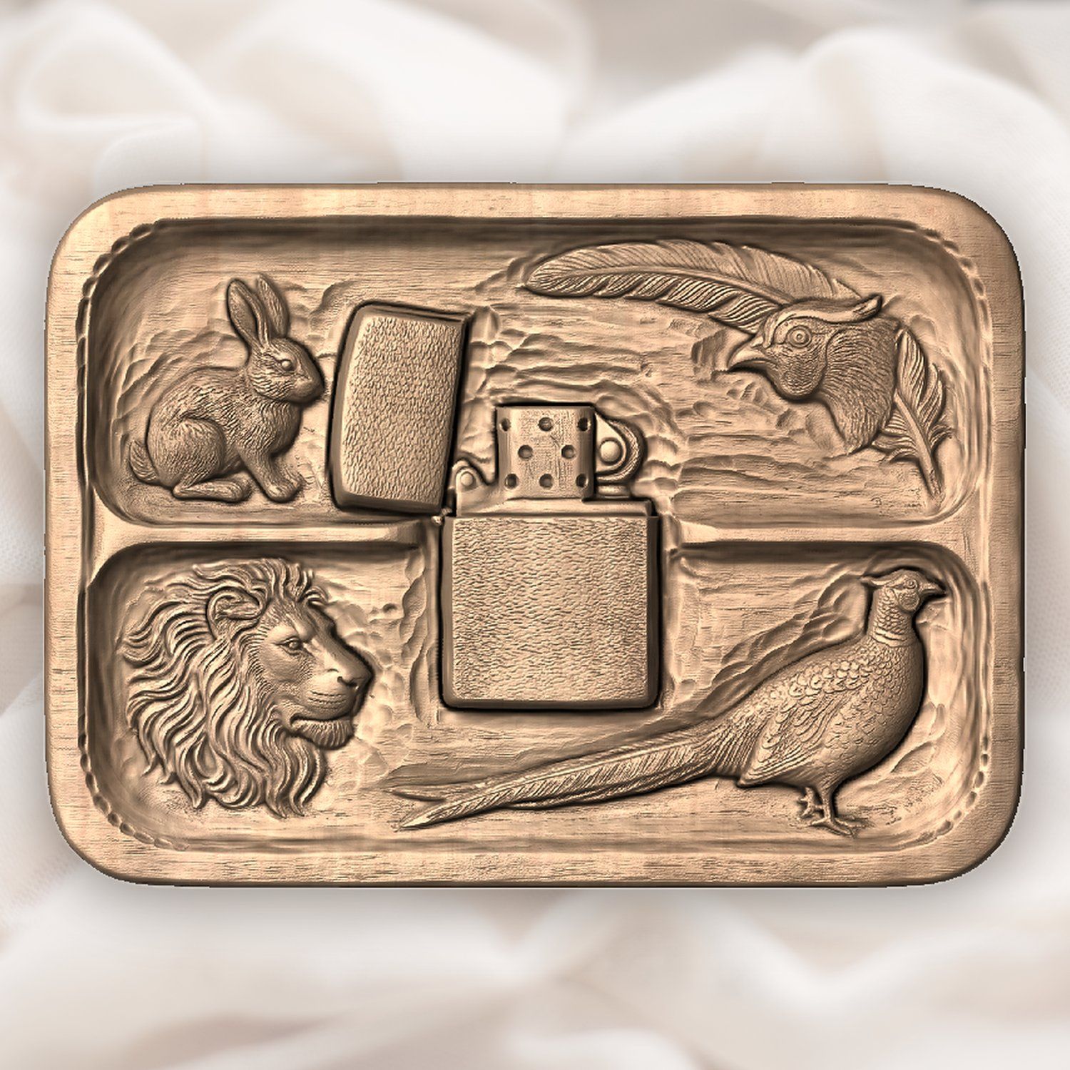 Wildlife Lighter Panel CNC Relief STL bas-relief STL — view 4