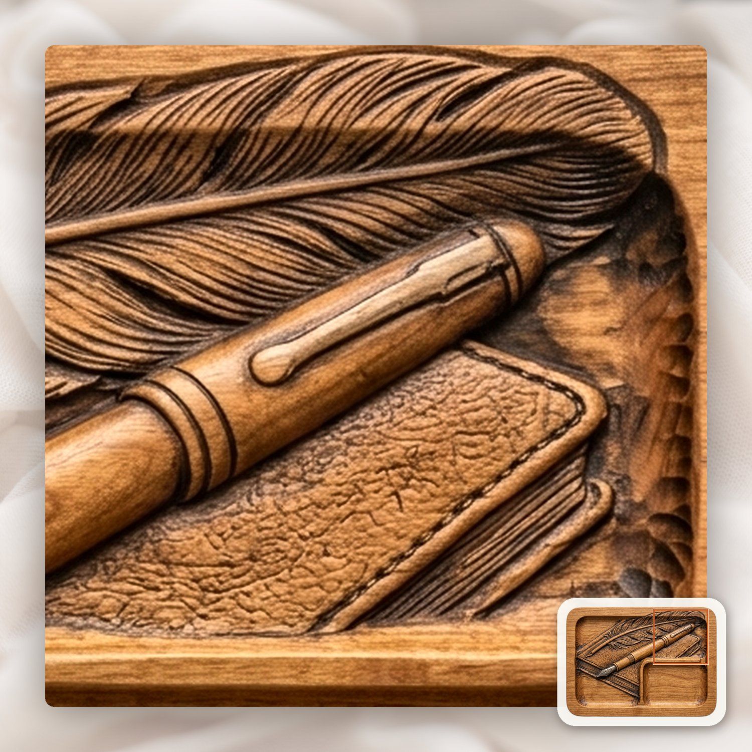 Valet Tray CNC Relief STL bas-relief STL — view 12