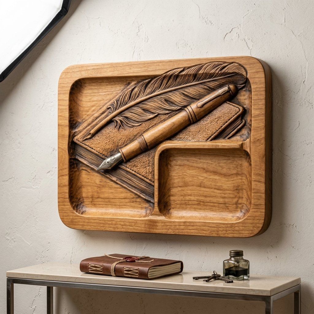Valet Tray CNC Relief STL bas-relief STL — view 13