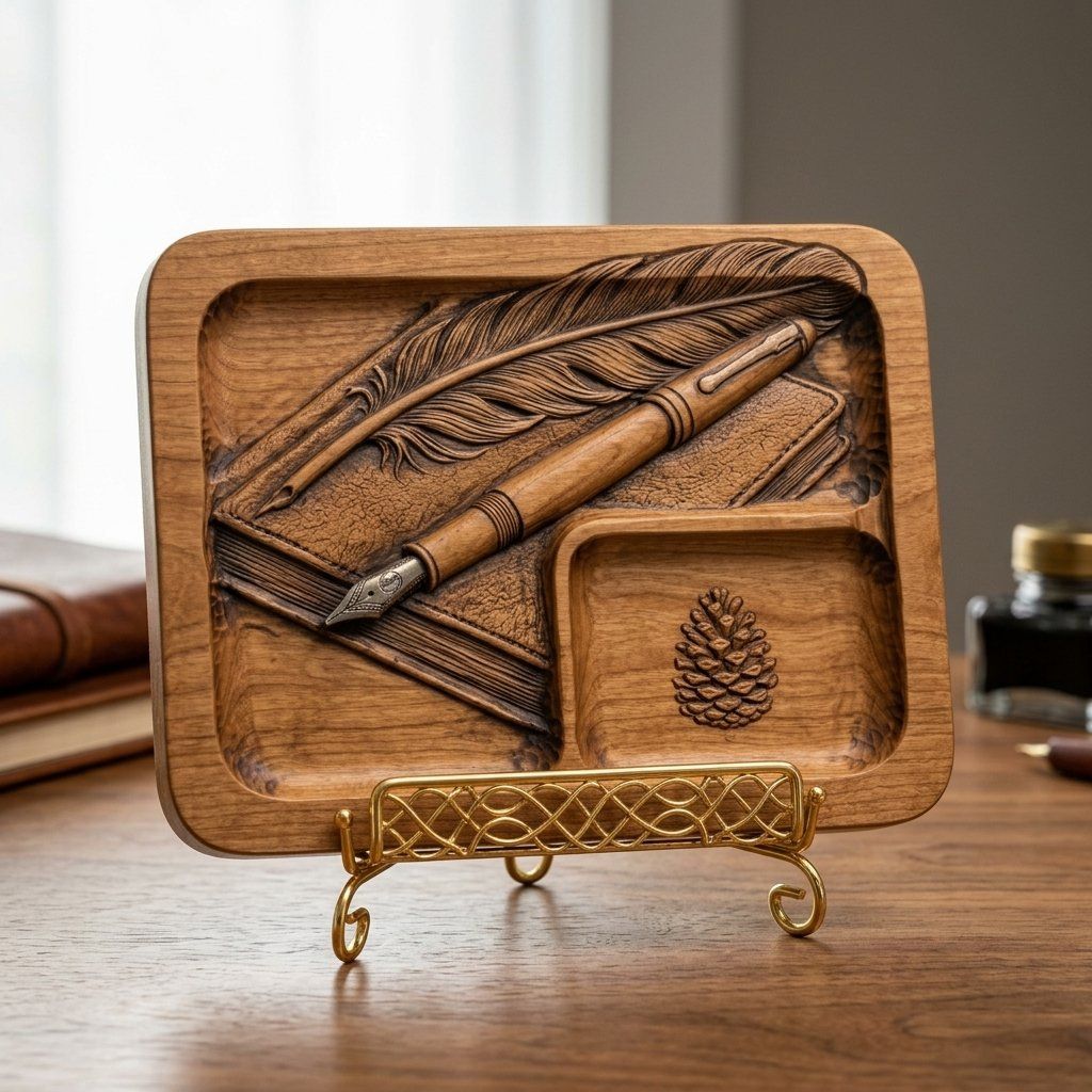Valet Tray CNC Relief STL bas-relief STL — view 14
