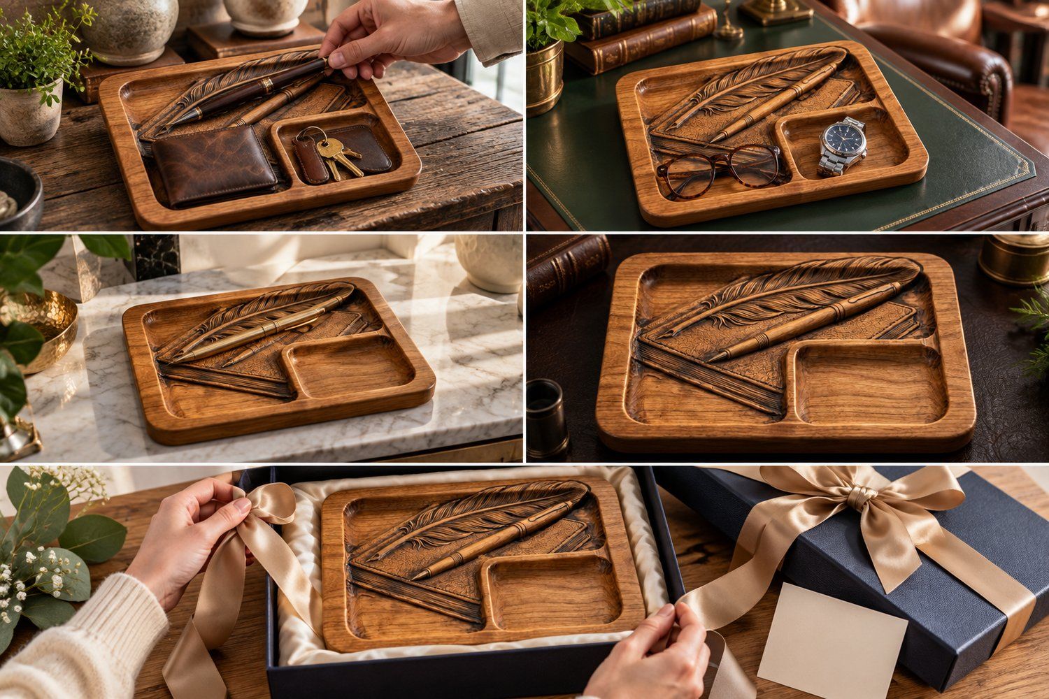 Valet Tray CNC Relief STL bas-relief STL — view 15