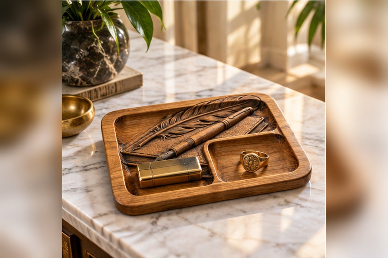 Valet Tray CNC Relief STL bas-relief STL — view 18