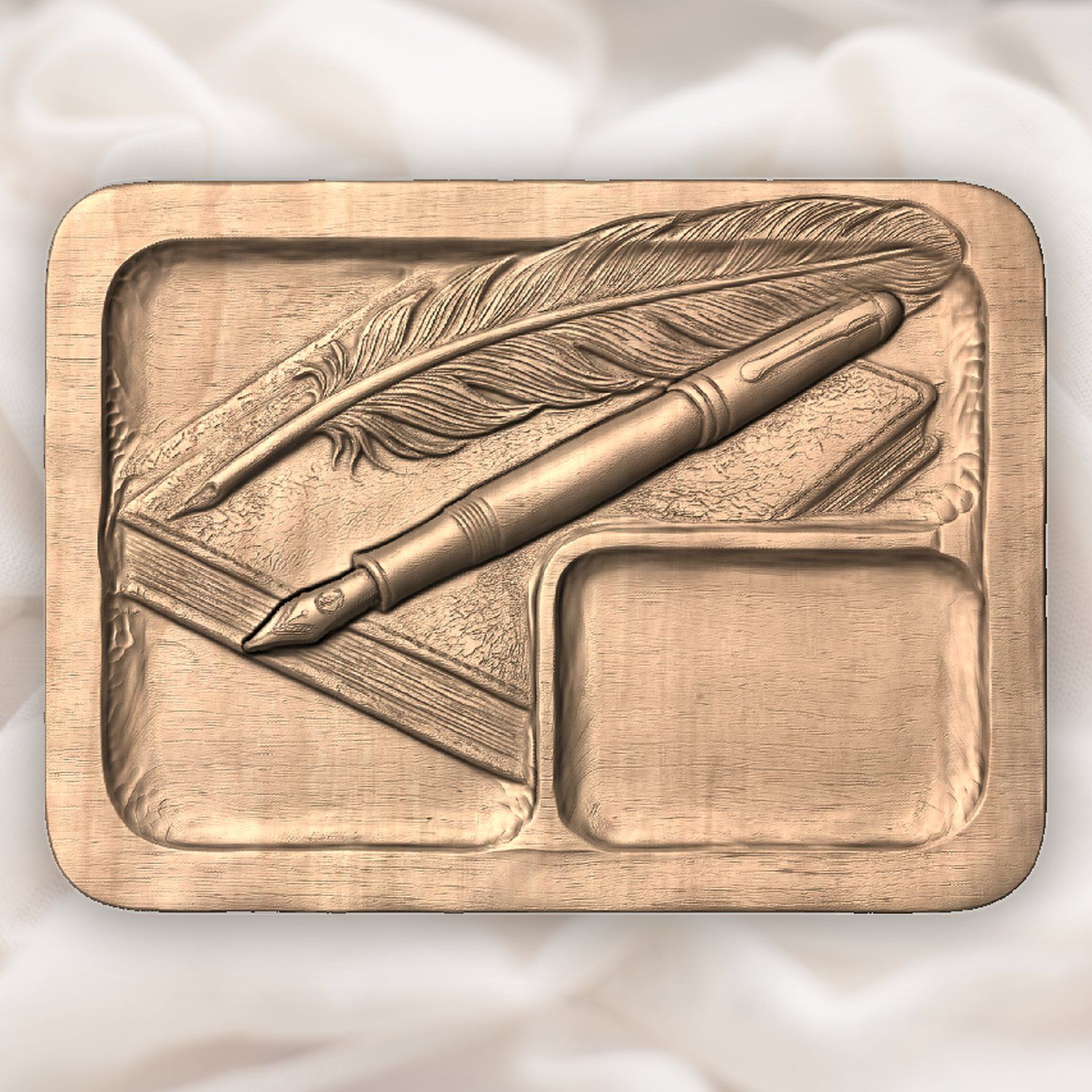 Valet Tray CNC Relief STL bas-relief STL — view 4