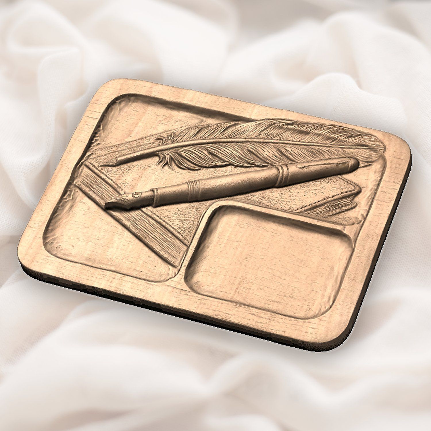 Valet Tray CNC Relief STL bas-relief STL — view 5