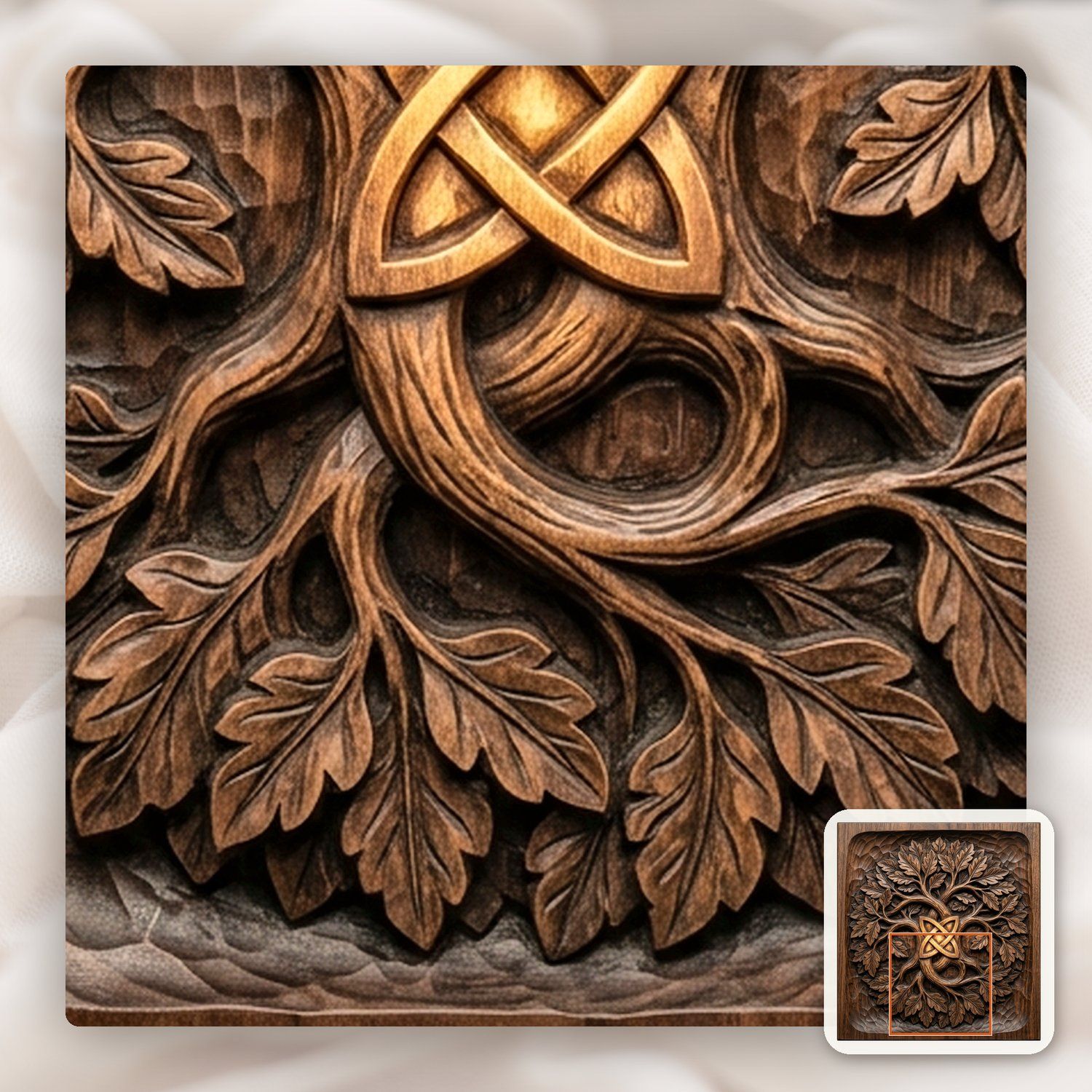 Yggdrasil Tree of Life Celtic Knot CNC Relief STL bas-relief STL — view 11