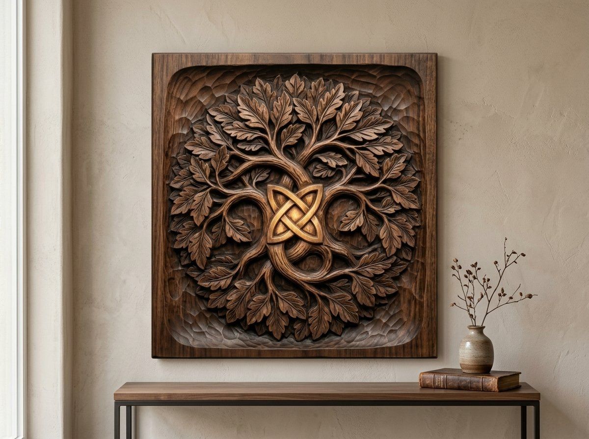 Yggdrasil Tree of Life Celtic Knot CNC Relief STL bas-relief STL — view 12