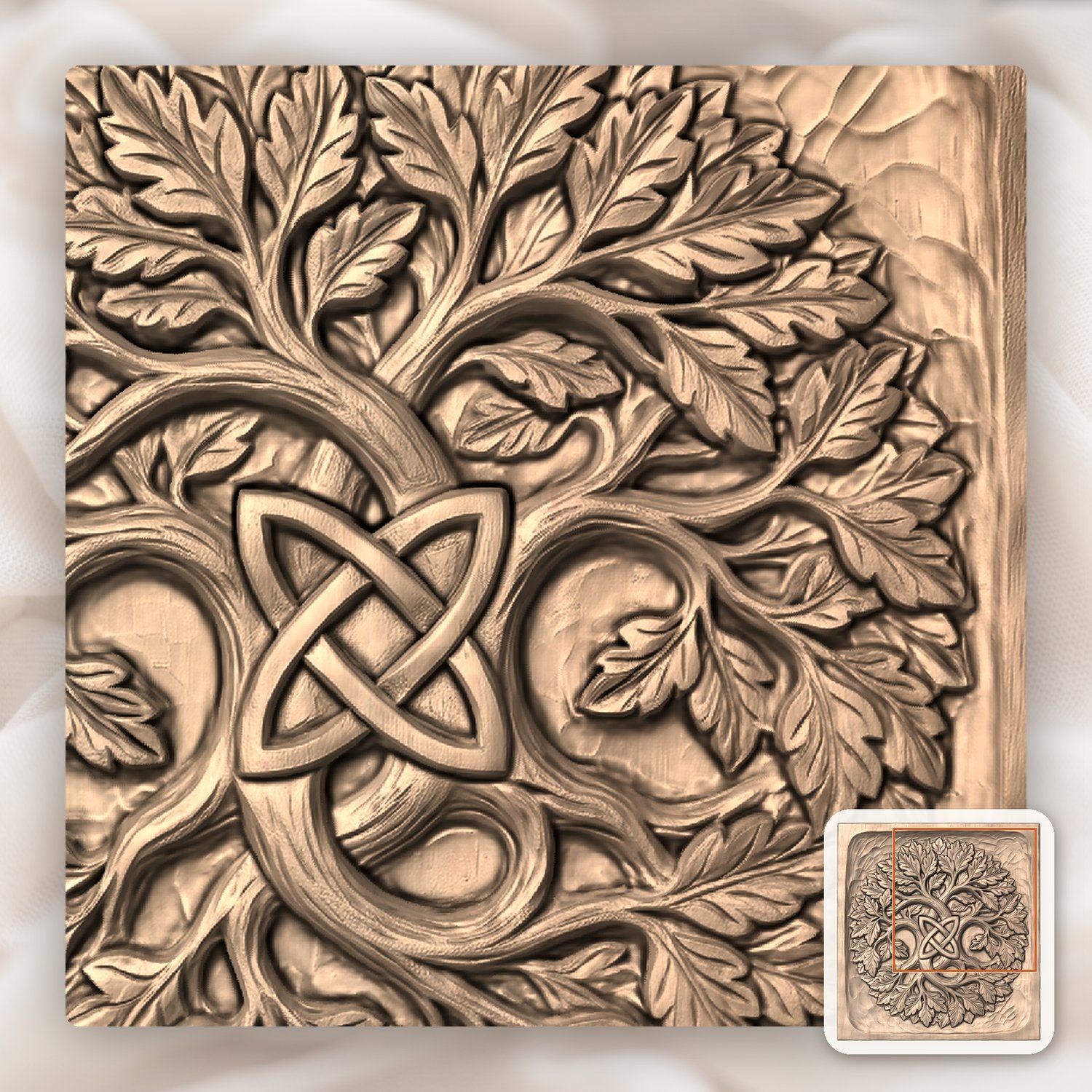 Yggdrasil Tree of Life Celtic Knot CNC Relief STL bas-relief STL — view 7