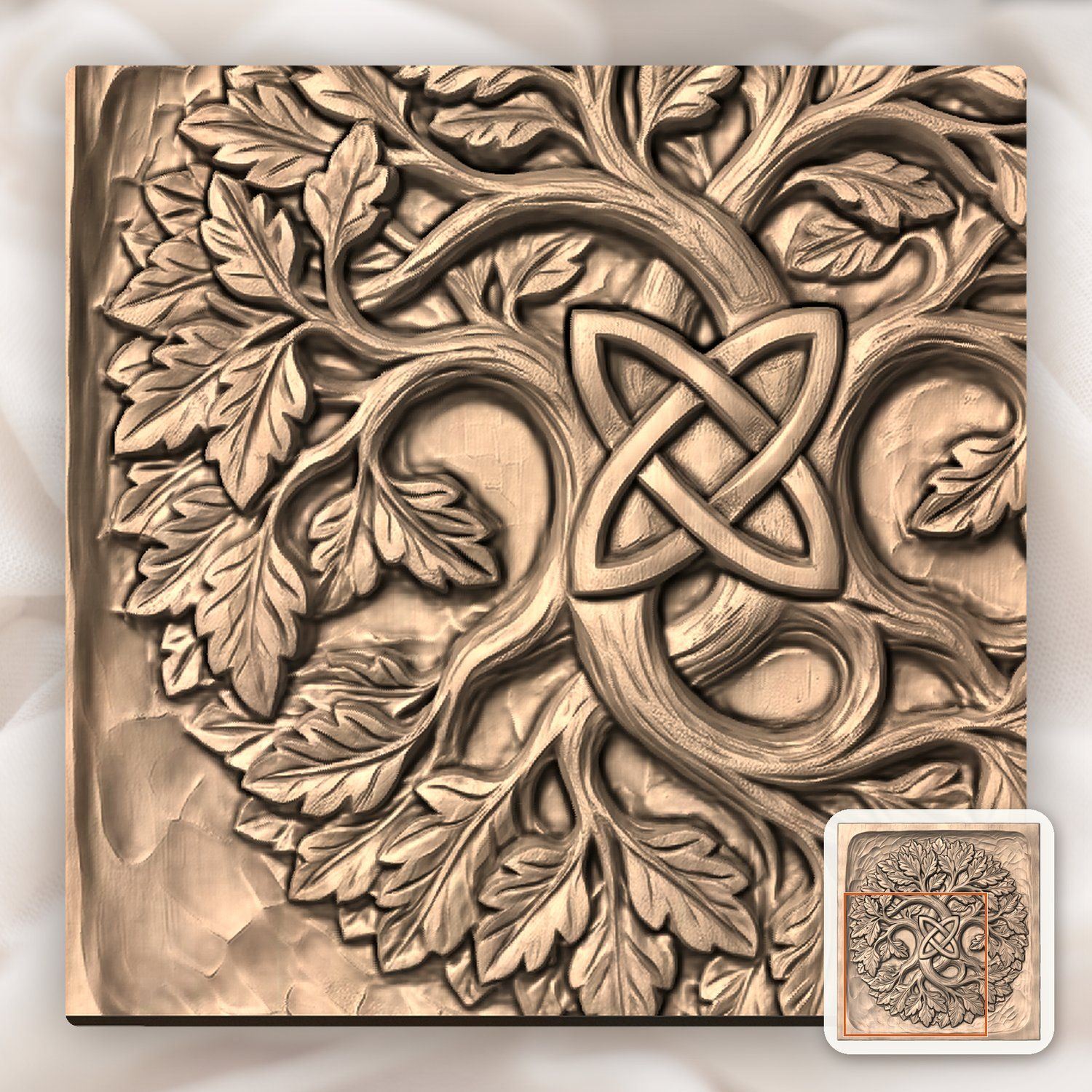 Yggdrasil Tree of Life Celtic Knot CNC Relief STL bas-relief STL — view 8