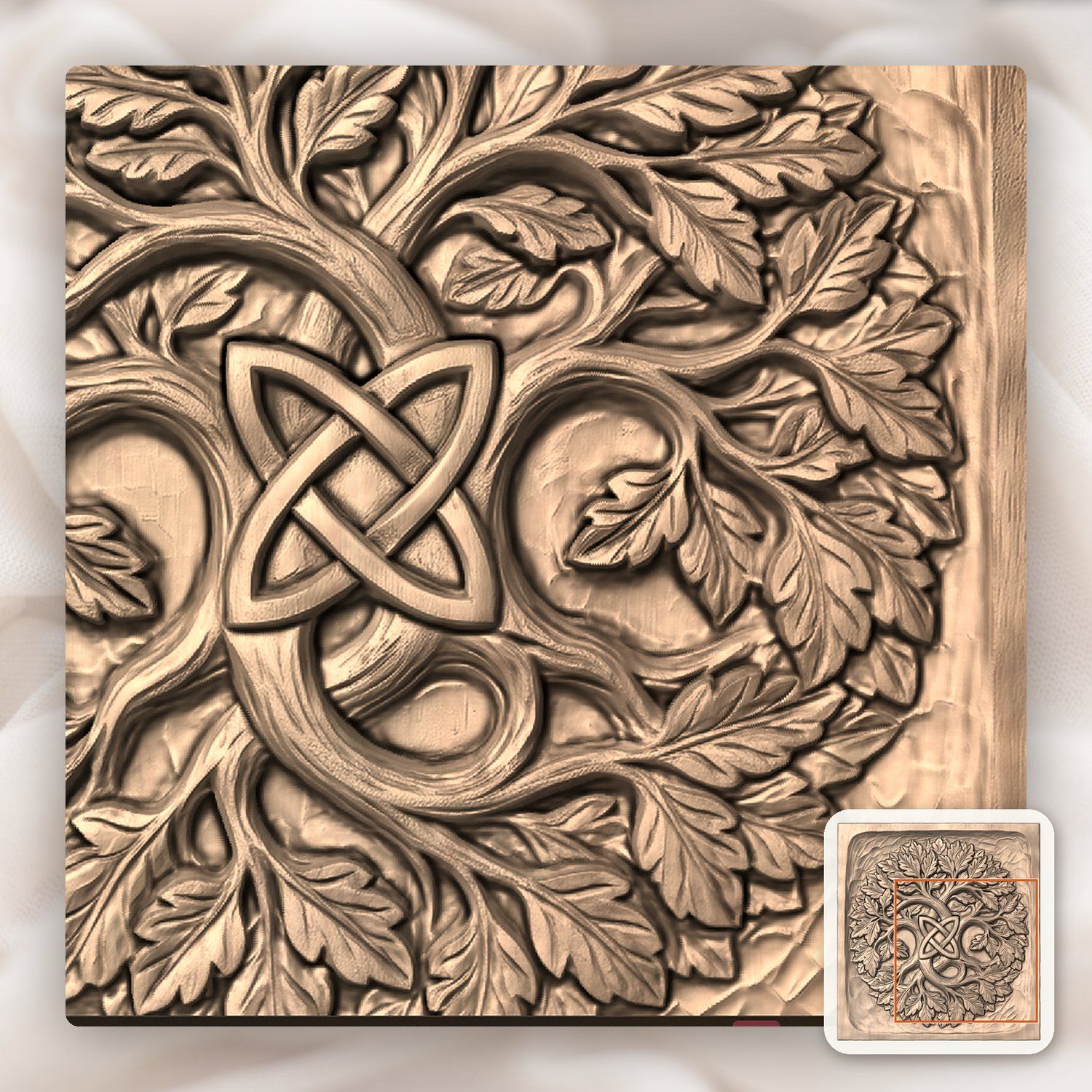 Yggdrasil Tree of Life Celtic Knot CNC Relief STL bas-relief STL — view 9