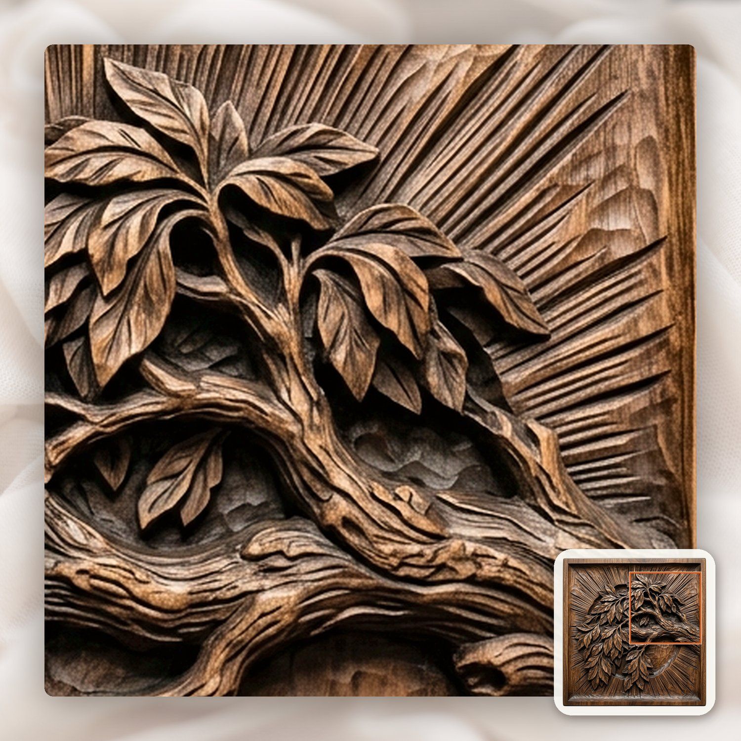 Yggdrasil Tree of Life Majestic Branch CNC Relief STL bas-relief STL — view 12