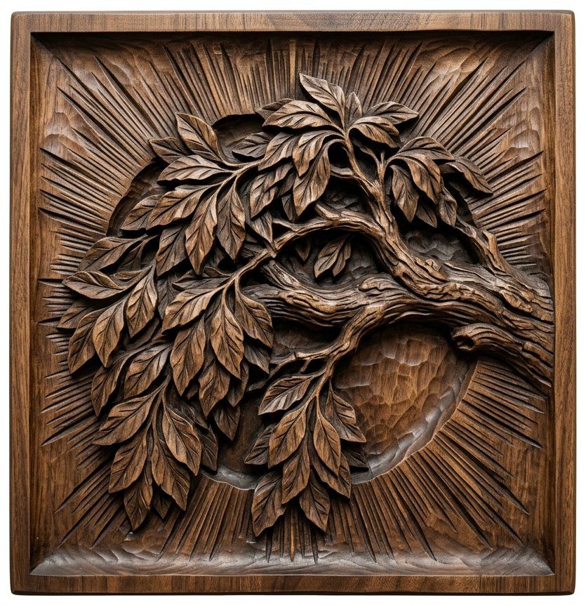 Yggdrasil Tree of Life Majestic Branch CNC Relief STL bas-relief STL — view 4