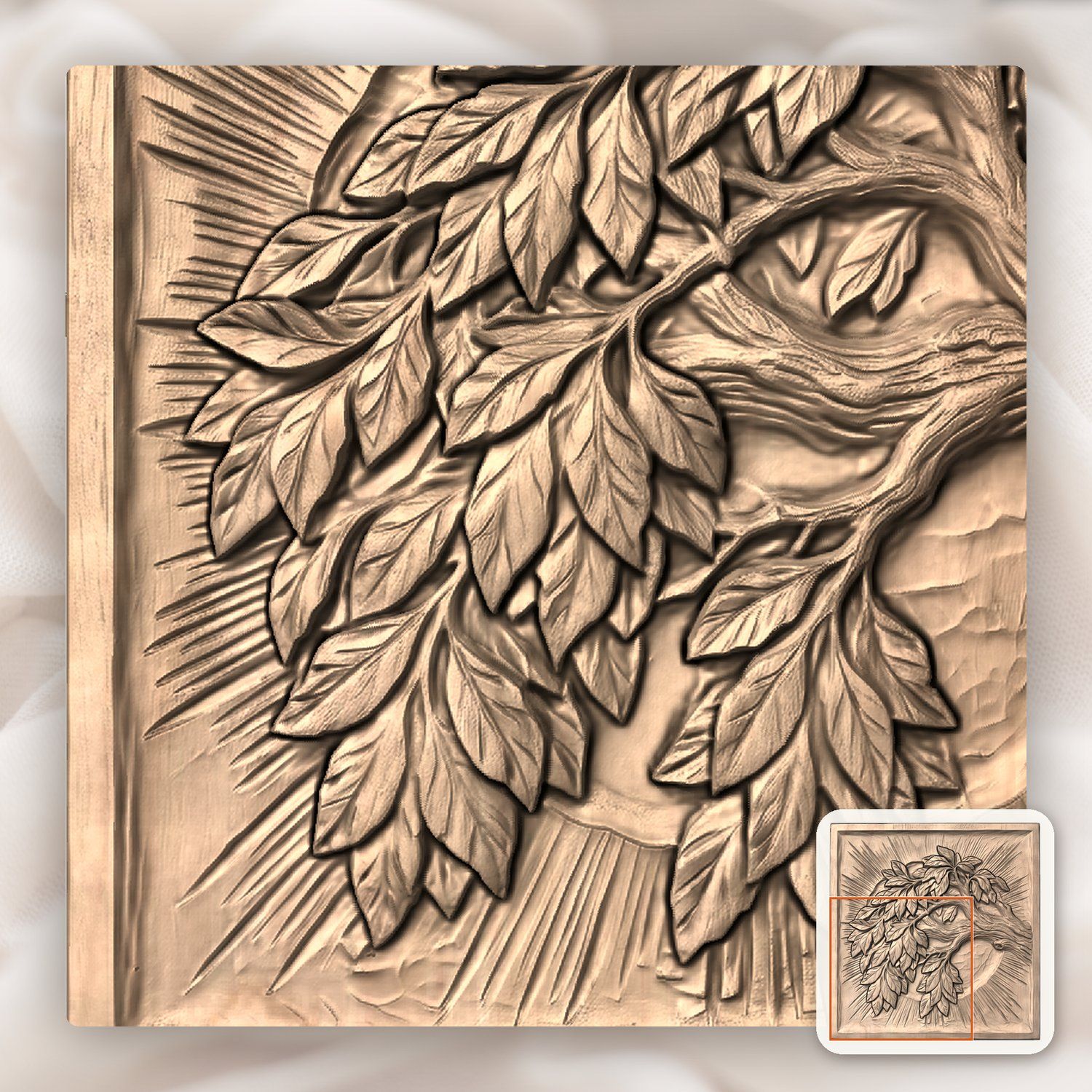 Yggdrasil Tree of Life Majestic Branch CNC Relief STL bas-relief STL — view 9