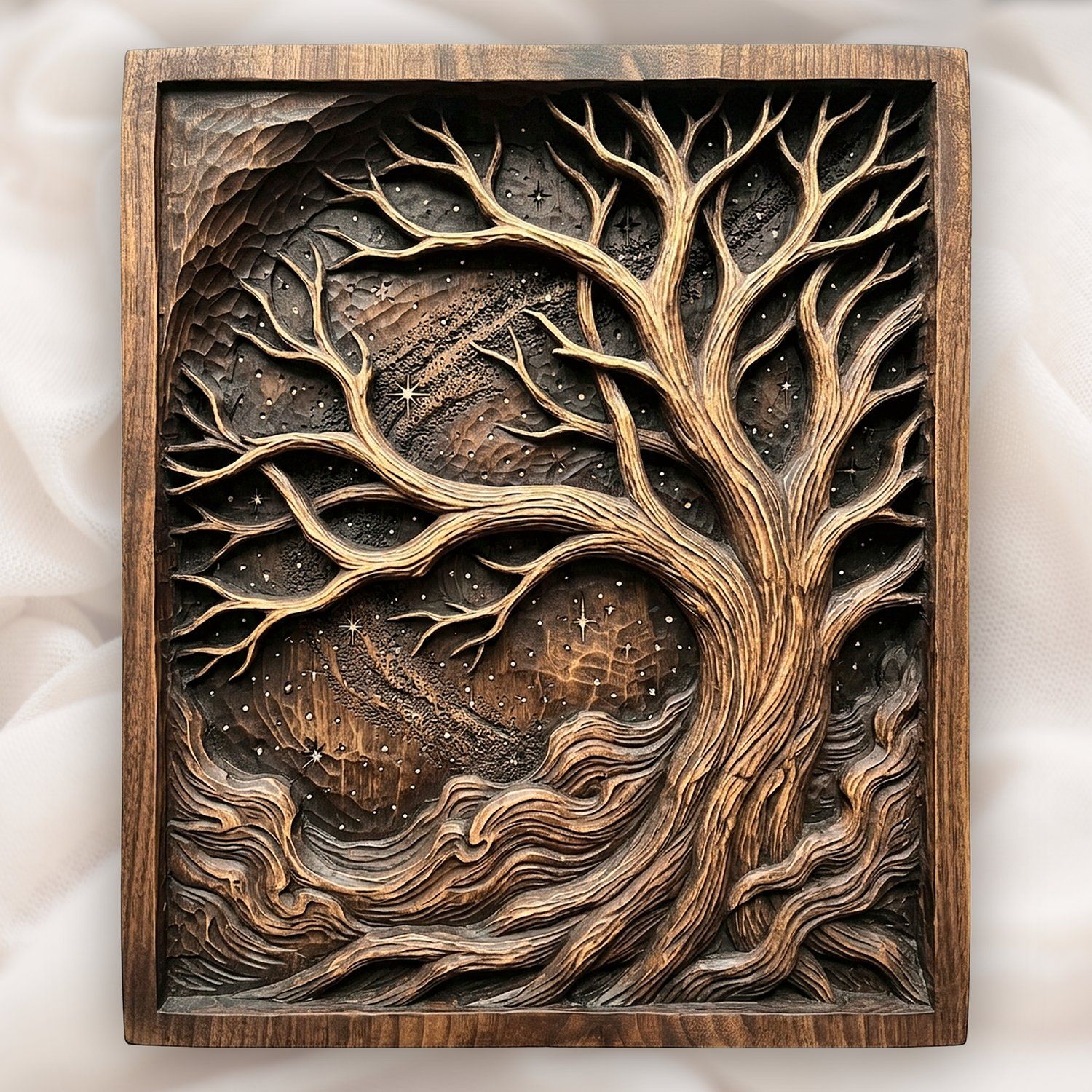 Yggdrasil Tree of Life Sacred Altar CNC Relief STL bas-relief STL design