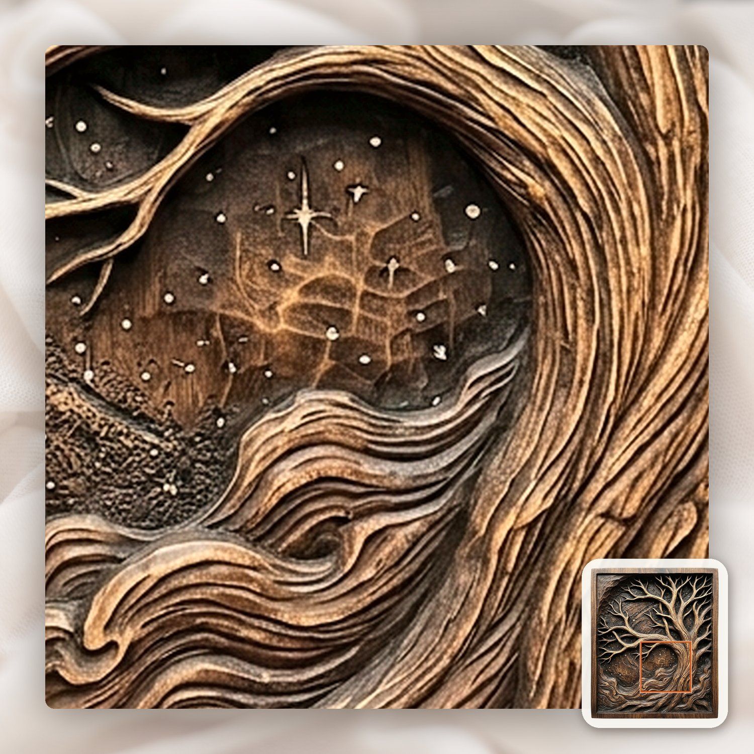 Yggdrasil Tree of Life Sacred Altar CNC Relief STL bas-relief STL — view 12