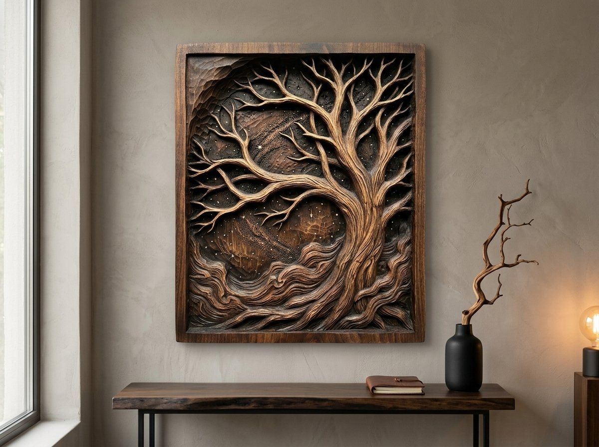 Yggdrasil Tree of Life Sacred Altar CNC Relief STL bas-relief STL — view 13