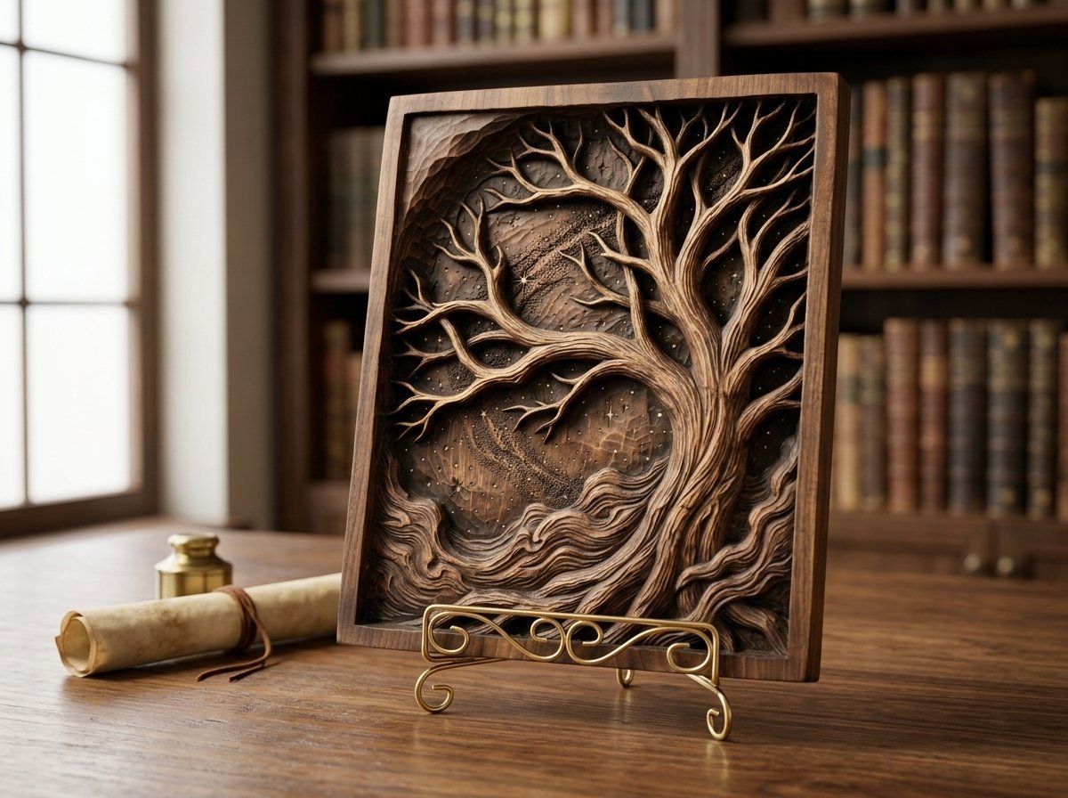 Yggdrasil Tree of Life Sacred Altar CNC Relief STL bas-relief STL — view 14