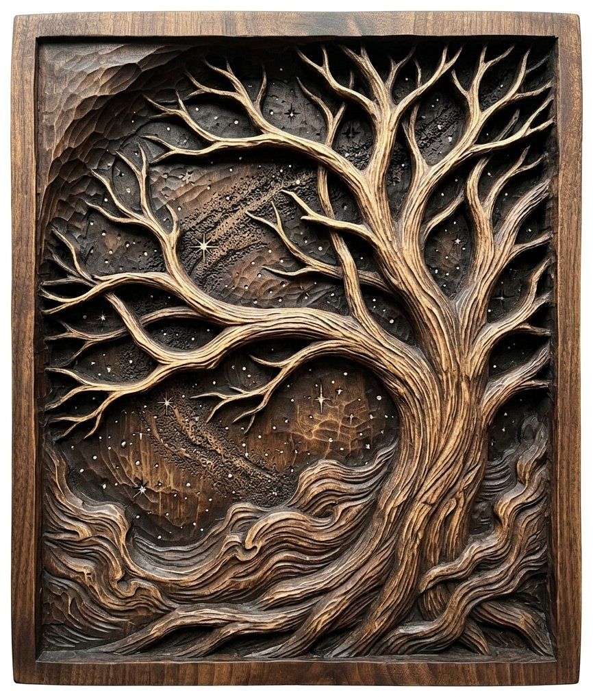 Yggdrasil Tree of Life Sacred Altar CNC Relief STL bas-relief STL — view 4