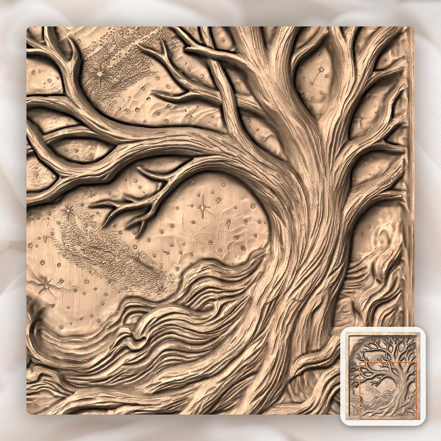 Yggdrasil Tree of Life Sacred Altar CNC Relief STL bas-relief STL — view 7