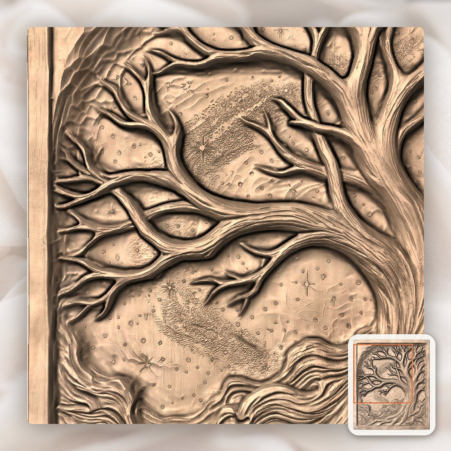 Yggdrasil Tree of Life Sacred Altar CNC Relief STL bas-relief STL — view 8