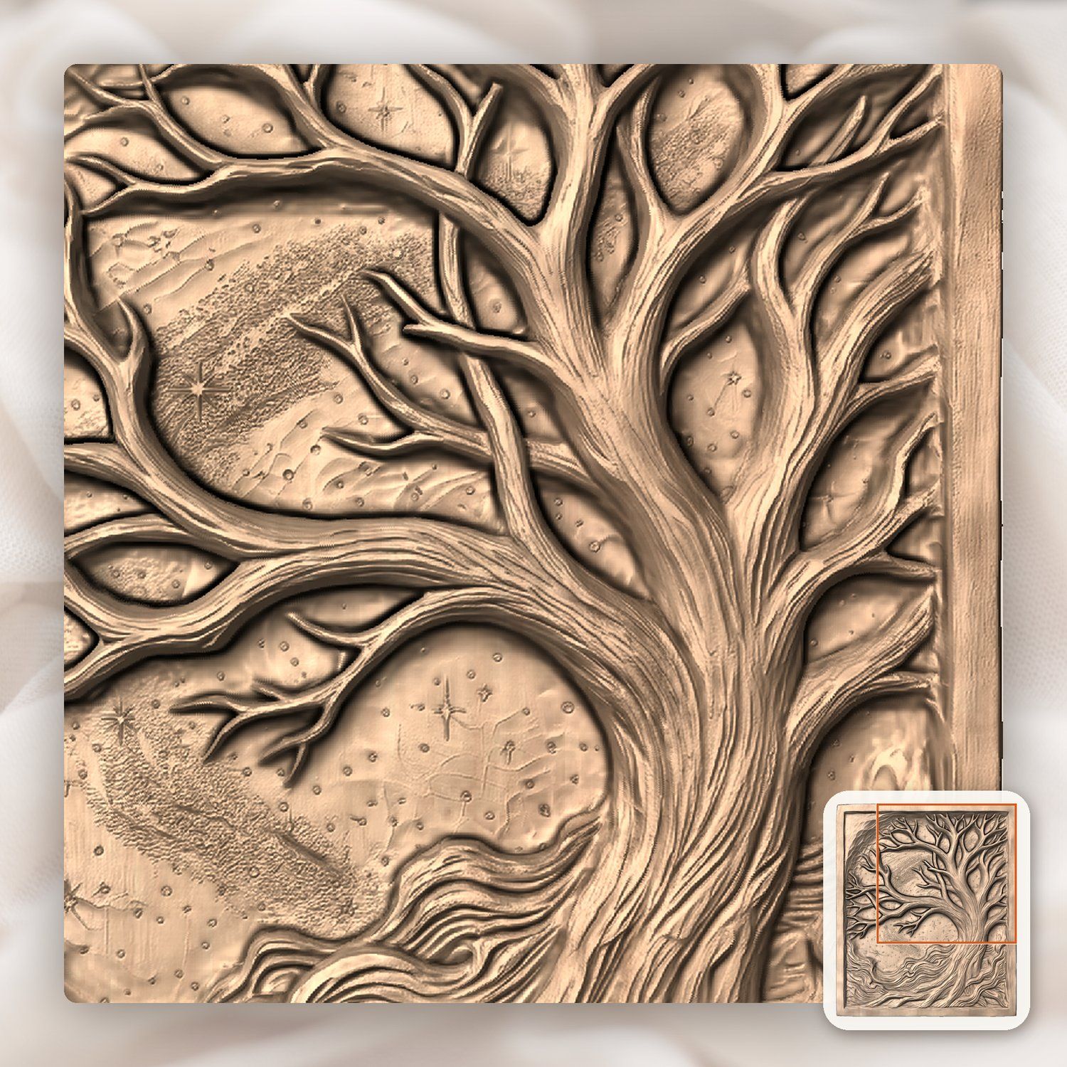 Yggdrasil Tree of Life Sacred Altar CNC Relief STL bas-relief STL — view 10