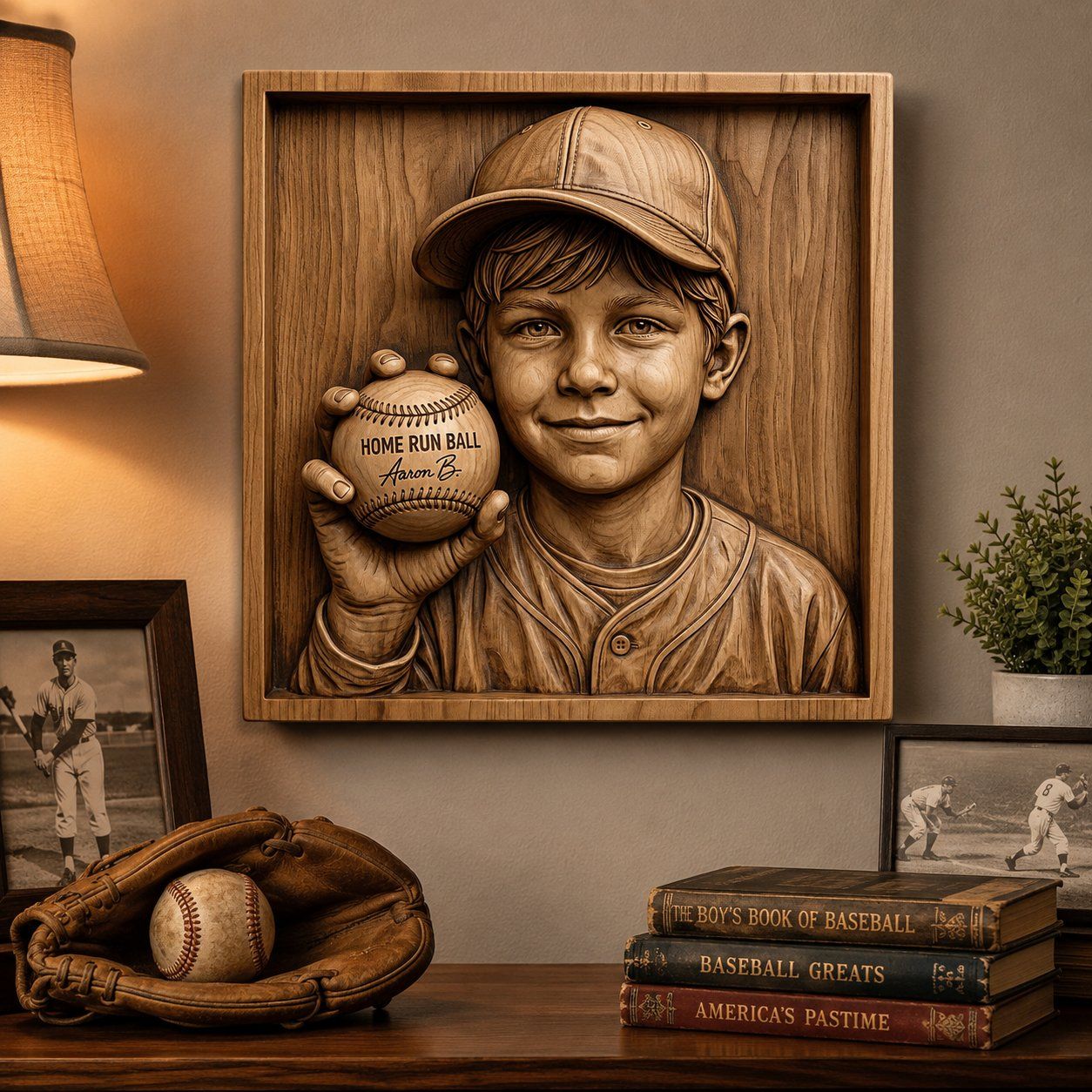 Young Baseball Player Home Run CNC Relief STL bas-relief STL — view 5